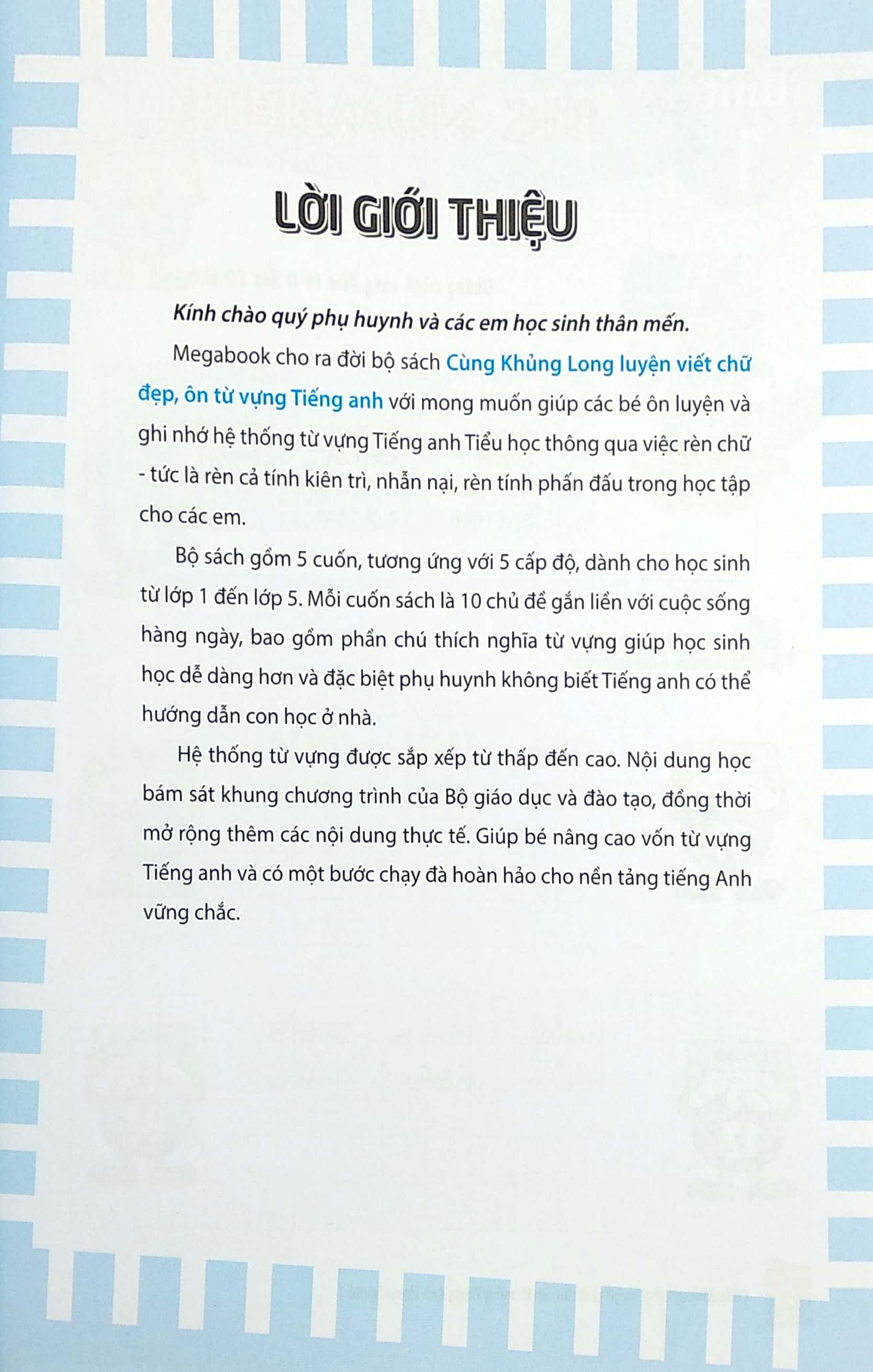 bộ cùng khủng long luyện viết chữ, ôn từ vựng tiếng anh theo chủ đề 2