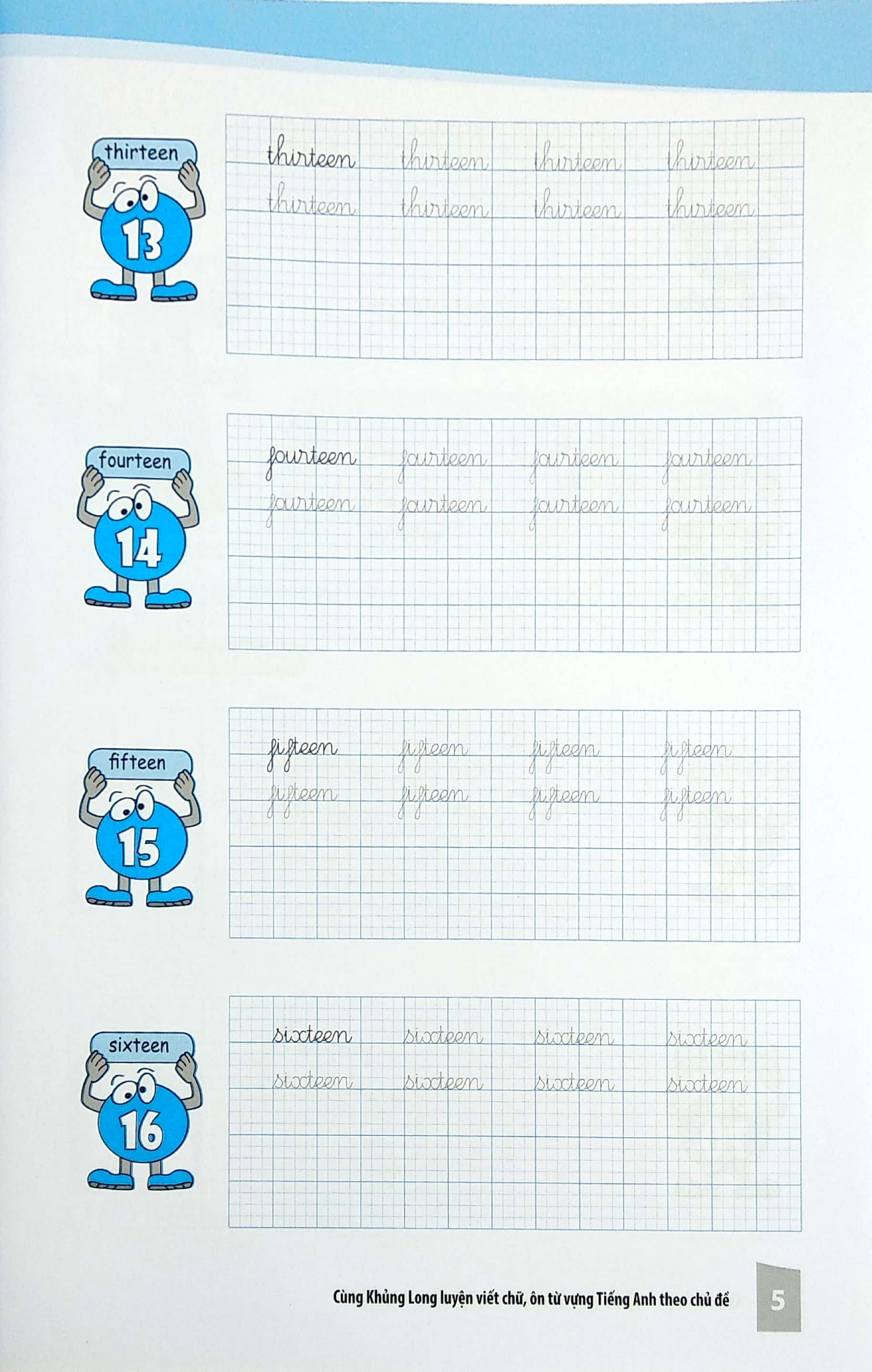 bộ cùng khủng long luyện viết chữ, ôn từ vựng tiếng anh theo chủ đề 2