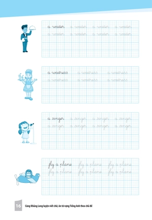 bộ cùng khủng long luyện viết chữ, ôn từ vựng tiếng anh theo chủ đề 4
