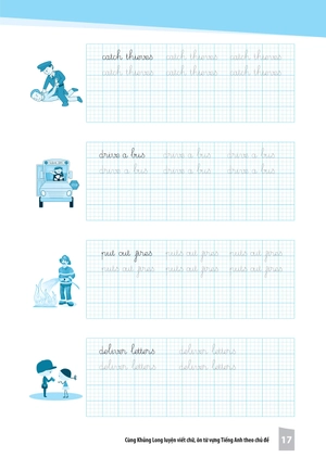 bộ cùng khủng long luyện viết chữ, ôn từ vựng tiếng anh theo chủ đề 4