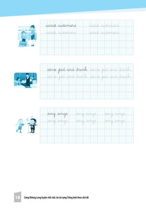 bộ cùng khủng long luyện viết chữ, ôn từ vựng tiếng anh theo chủ đề 4
