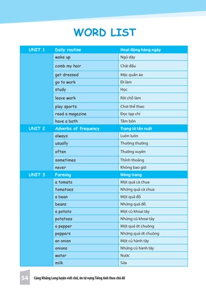 bộ cùng khủng long luyện viết chữ, ôn từ vựng tiếng anh theo chủ đề 4