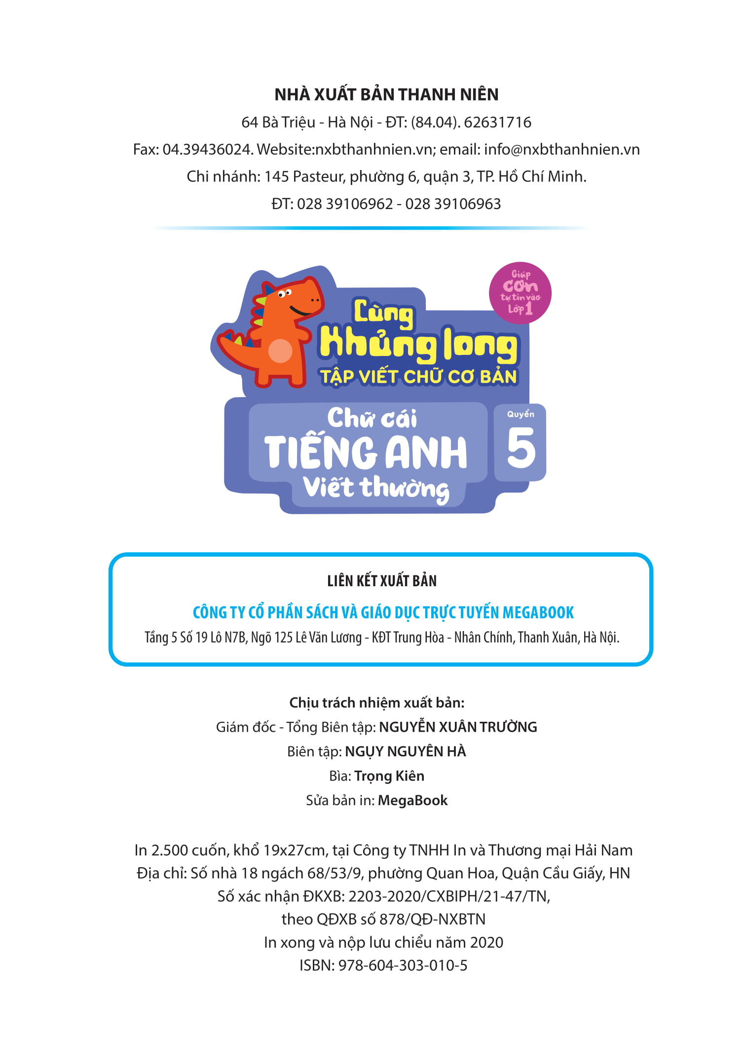 bộ cùng khủng long tập viết chữ cơ bản - chữ cái tiếng anh viết thường - quyển 5 (sticker bé trai)