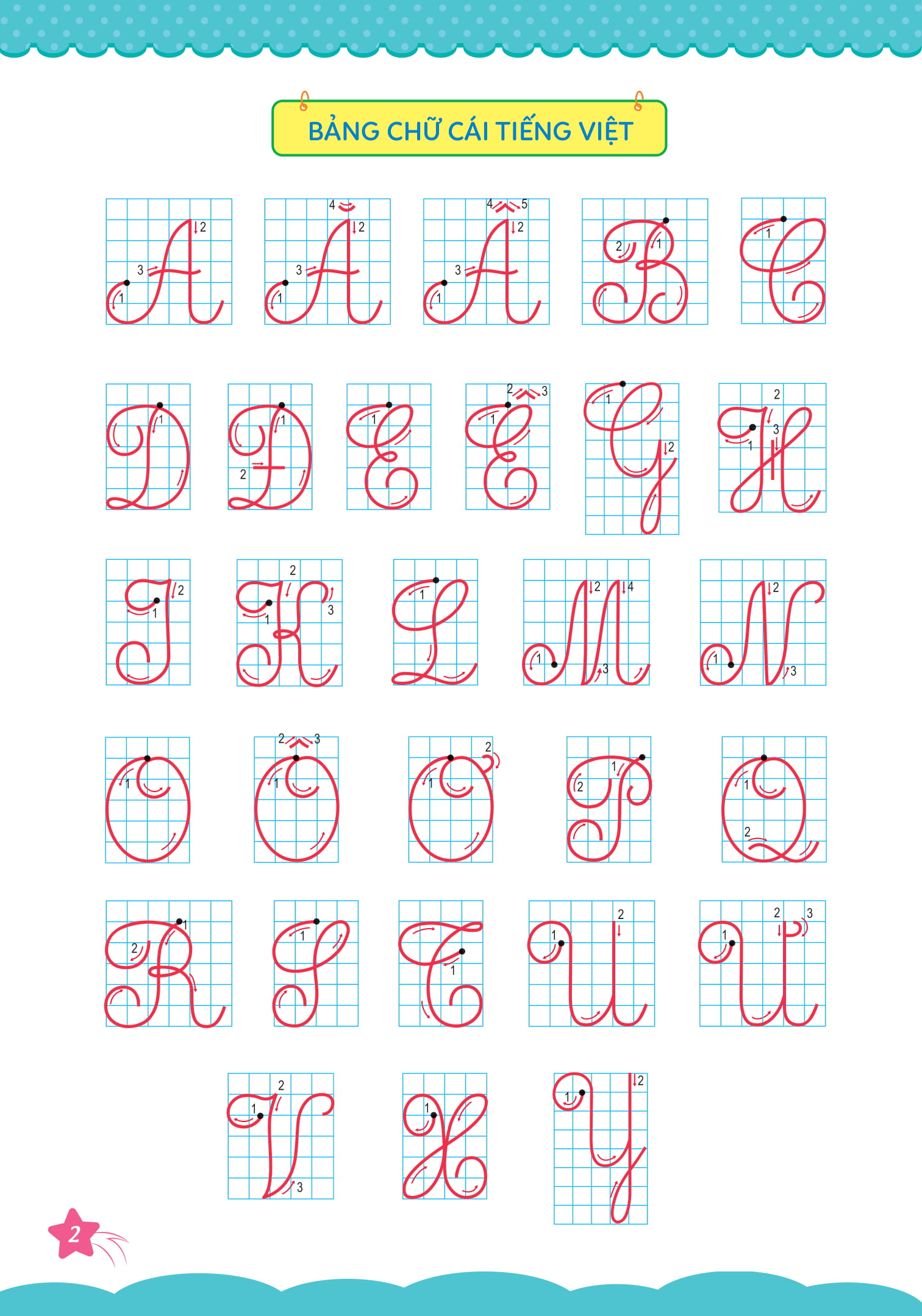 bộ cùng khủng long tập viết chữ cơ bản - chữ cái tiếng việt viết hoa - quyển 6 (sticker bé gái)