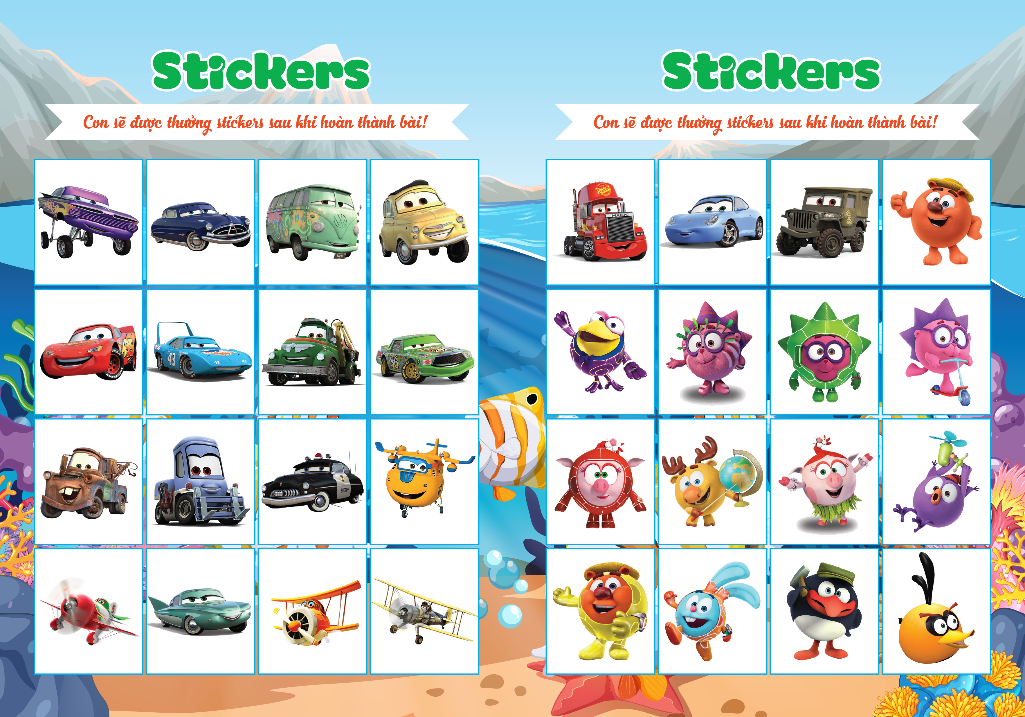 bộ cùng khủng long tập viết chữ cơ bản - chữ cái tiếng việt viết hoa - quyển 6 (sticker bé trai)