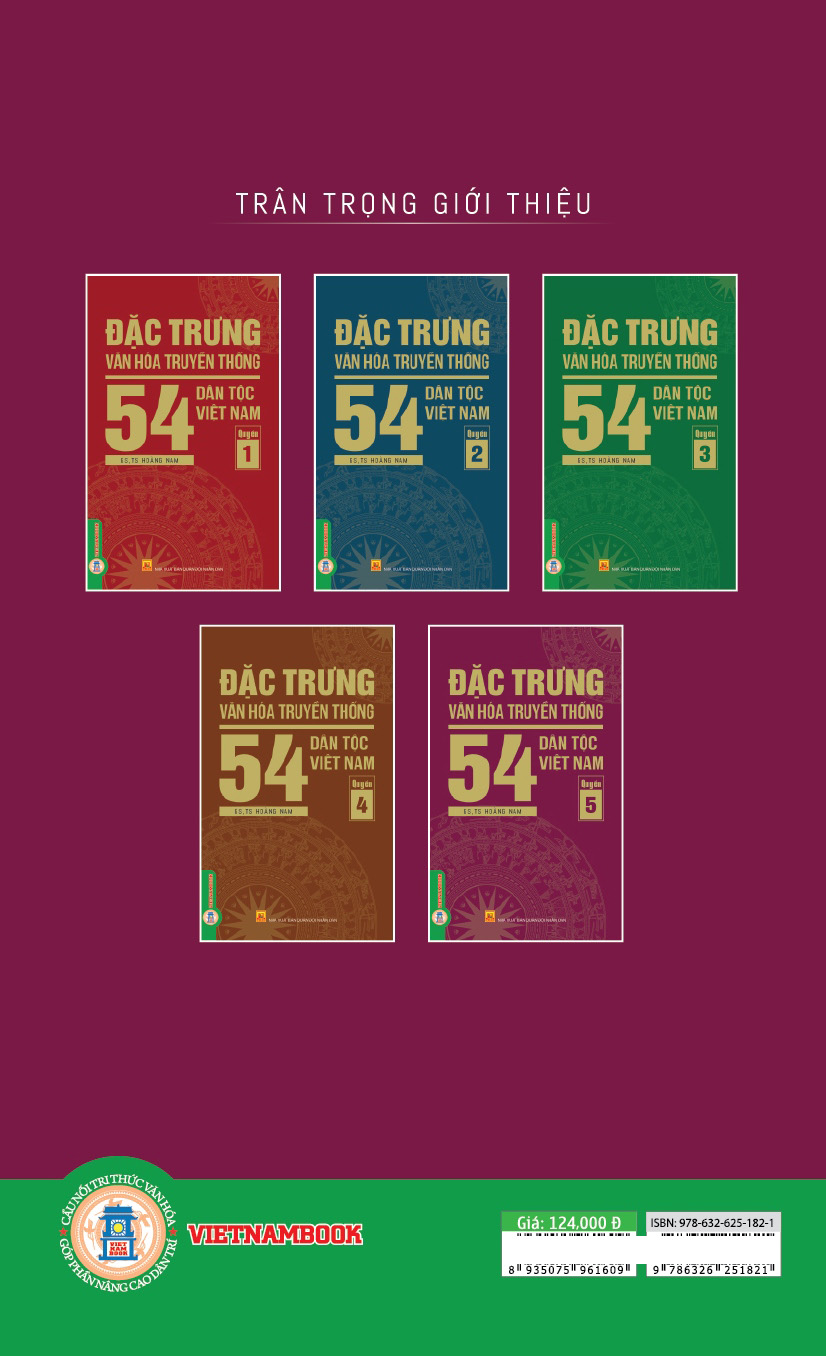 Bộ
						
										
										Đặc Trưng Văn Hóa Truyền Thống 54 Dân Tộc Việt Nam - Quyển 5