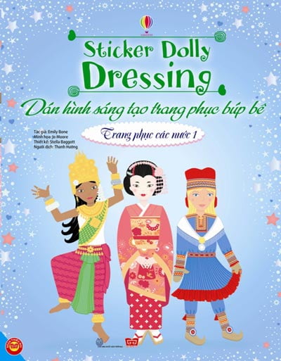 bộ dán hình sáng tạo trang phục búp bê - trang phục các nước 1