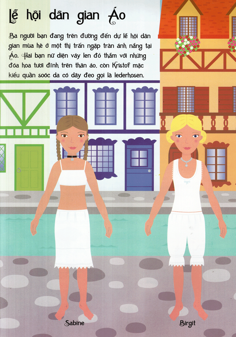 bộ dán hình sáng tạo trang phục búp bê - trang phục các nước 1