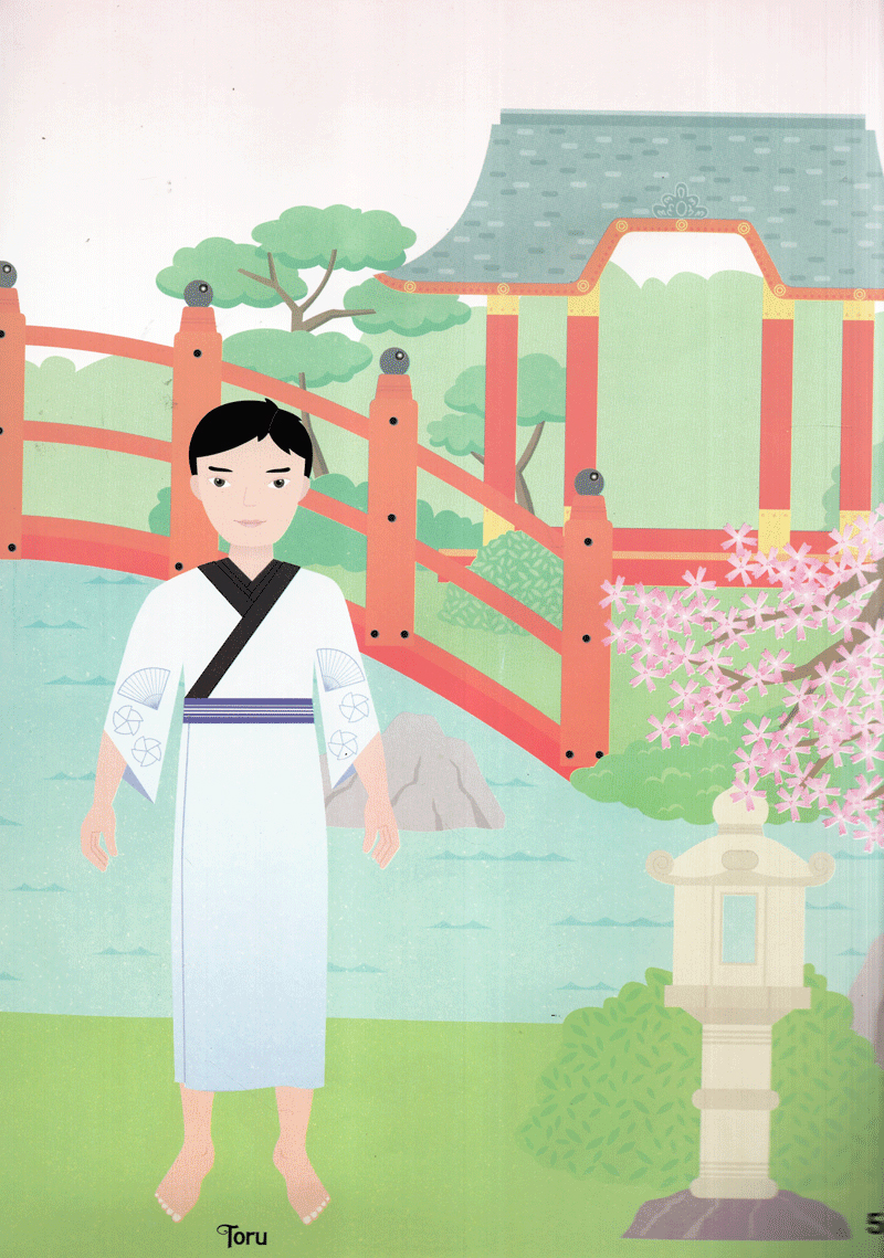 bộ dán hình sáng tạo trang phục búp bê - trang phục các nước 1