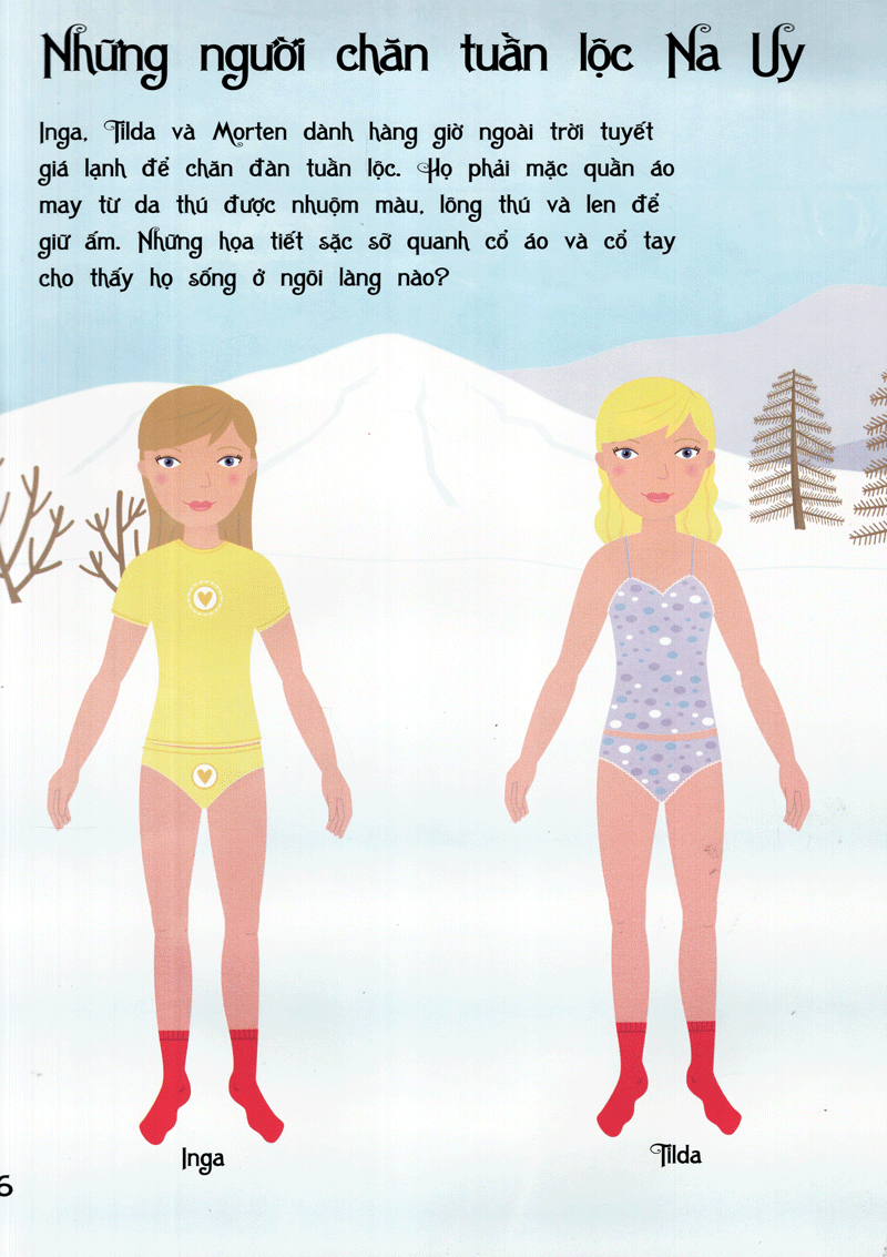 bộ dán hình sáng tạo trang phục búp bê - trang phục các nước 1