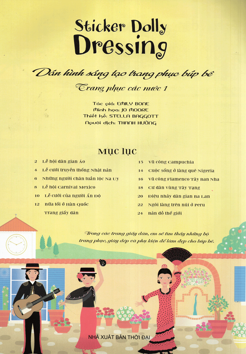 bộ dán hình sáng tạo trang phục búp bê - trang phục các nước 1