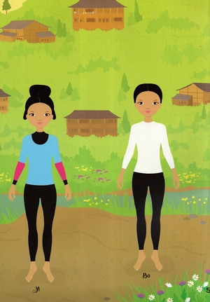 bộ dán hình sáng tạo trang phục búp bê - trang phục các nước 2