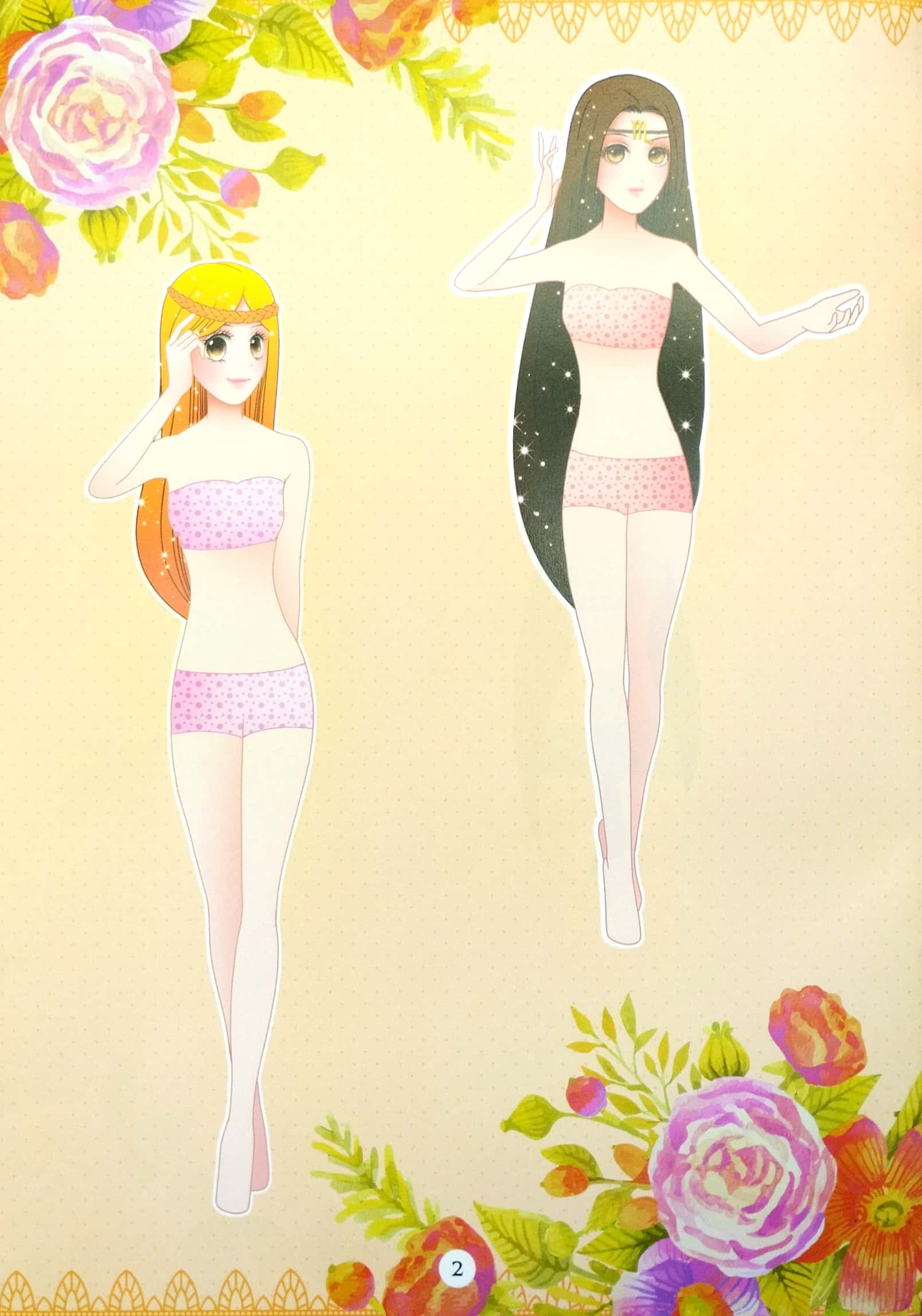 bộ dán hình trang phục công chúa 2 - công chúa duyên dáng