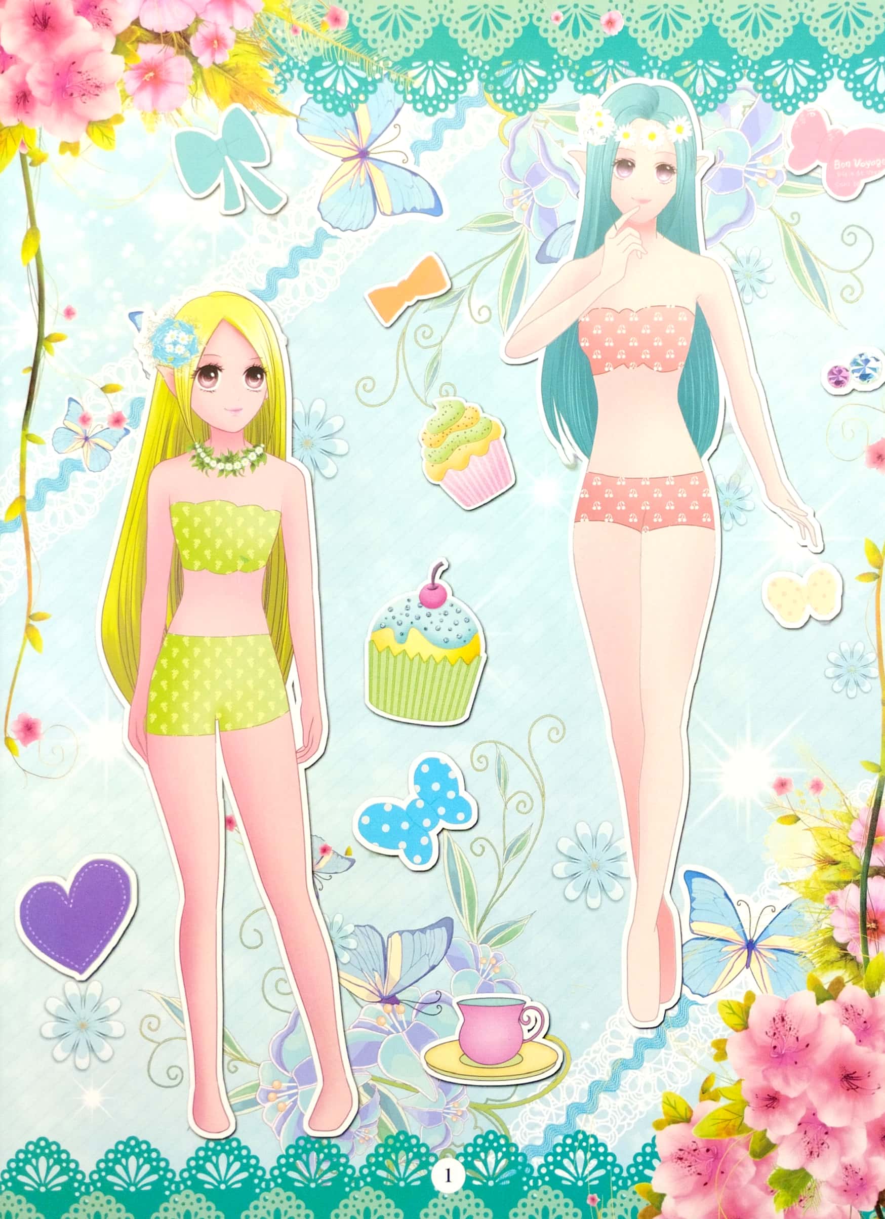 bộ dán hình trang phục công chúa 3 - công chúa đáng yêu