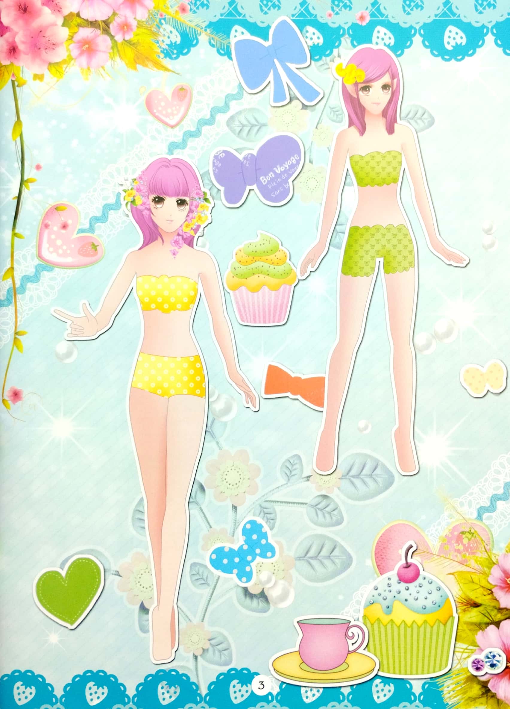 bộ dán hình trang phục công chúa 3 - công chúa đáng yêu