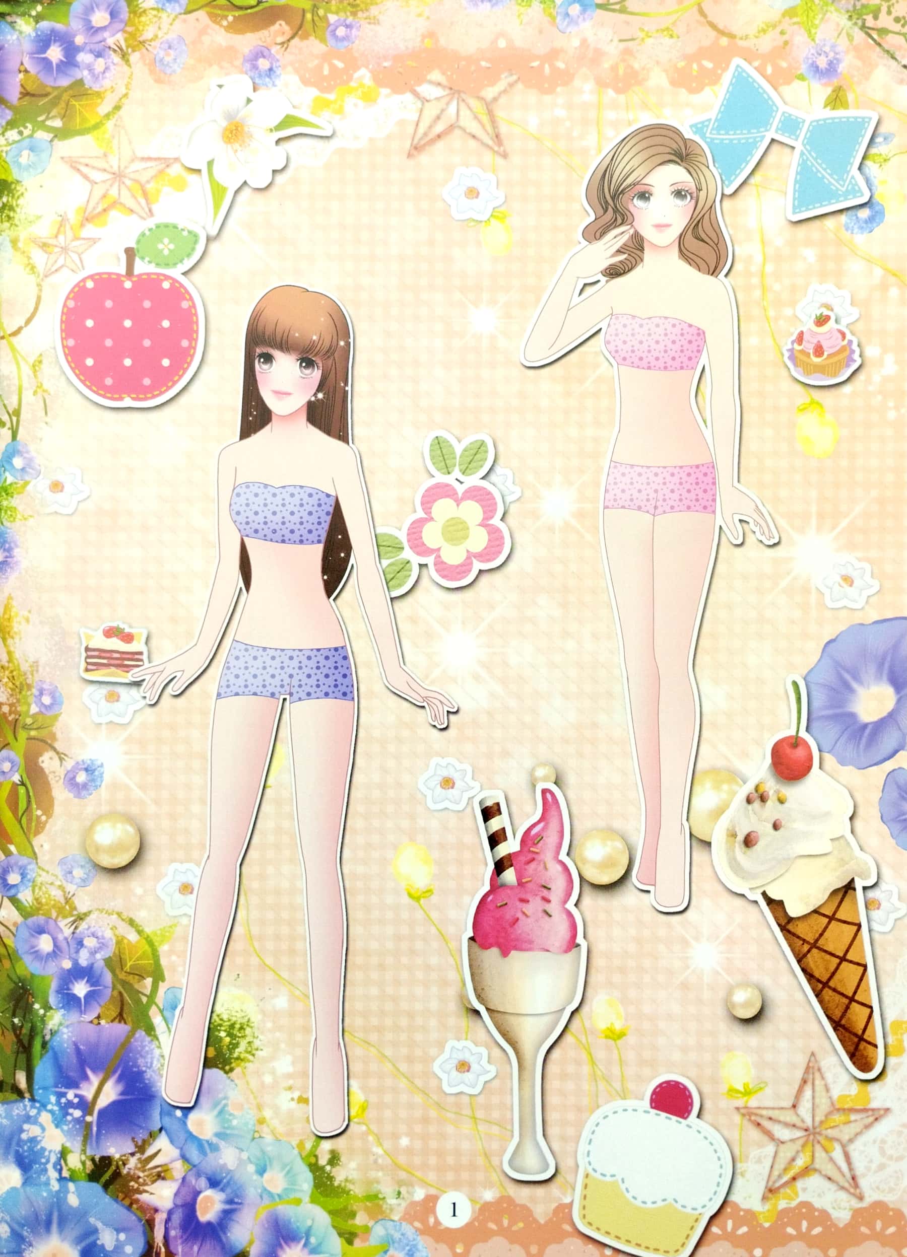 bộ dán hình trang phục công chúa 4 - công chúa sành điệu