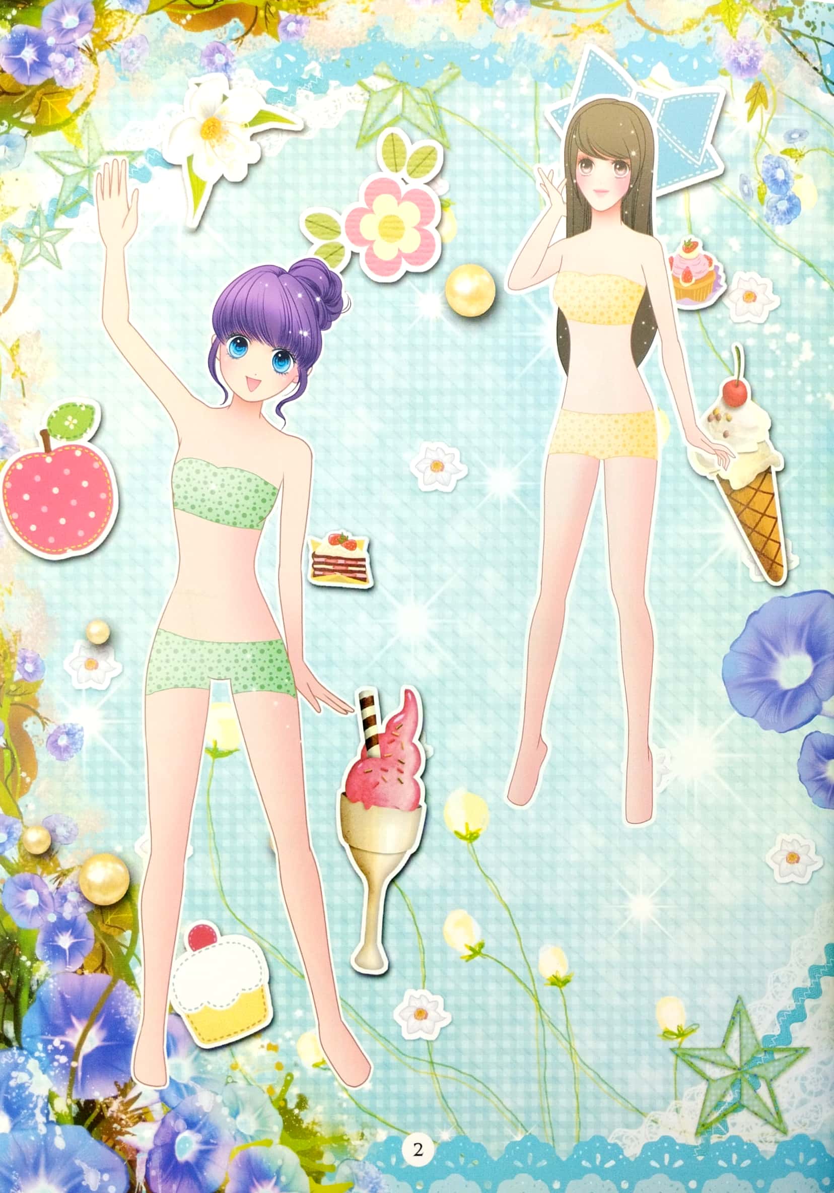 bộ dán hình trang phục công chúa 4 - công chúa sành điệu