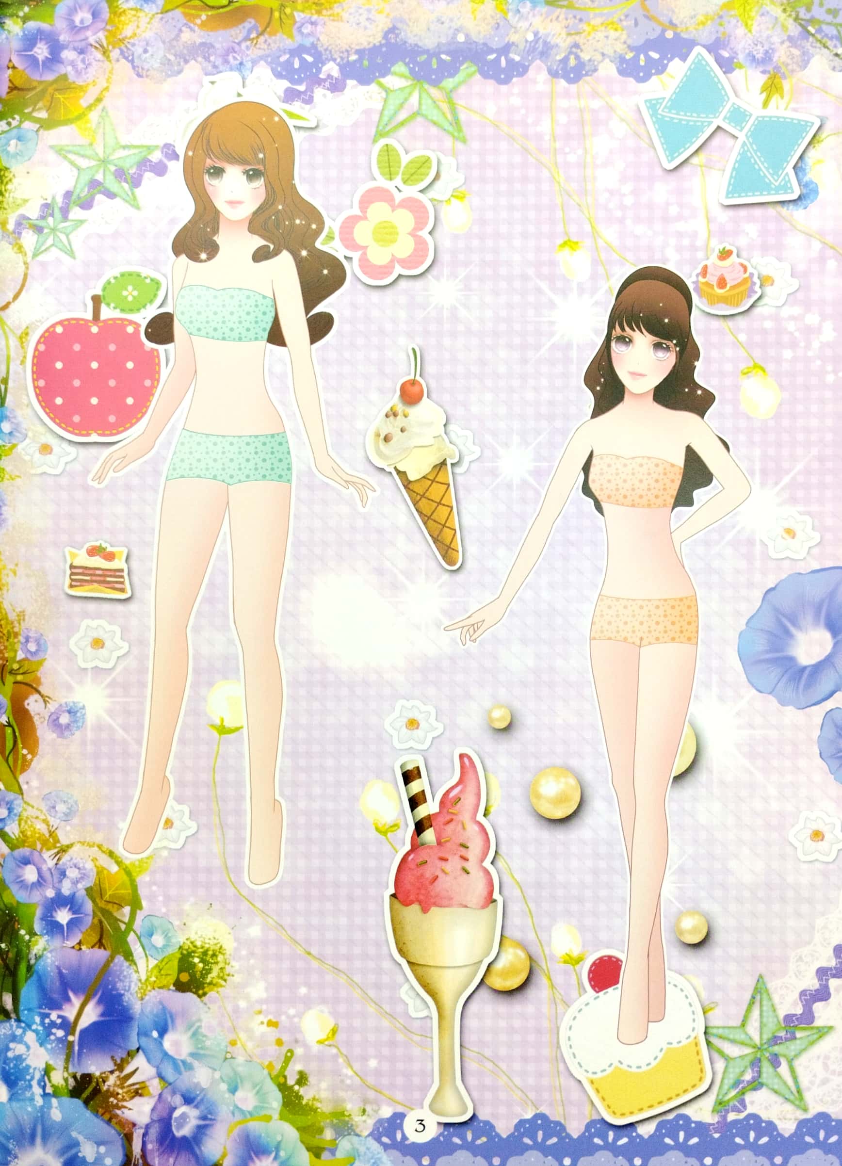 bộ dán hình trang phục công chúa 4 - công chúa sành điệu