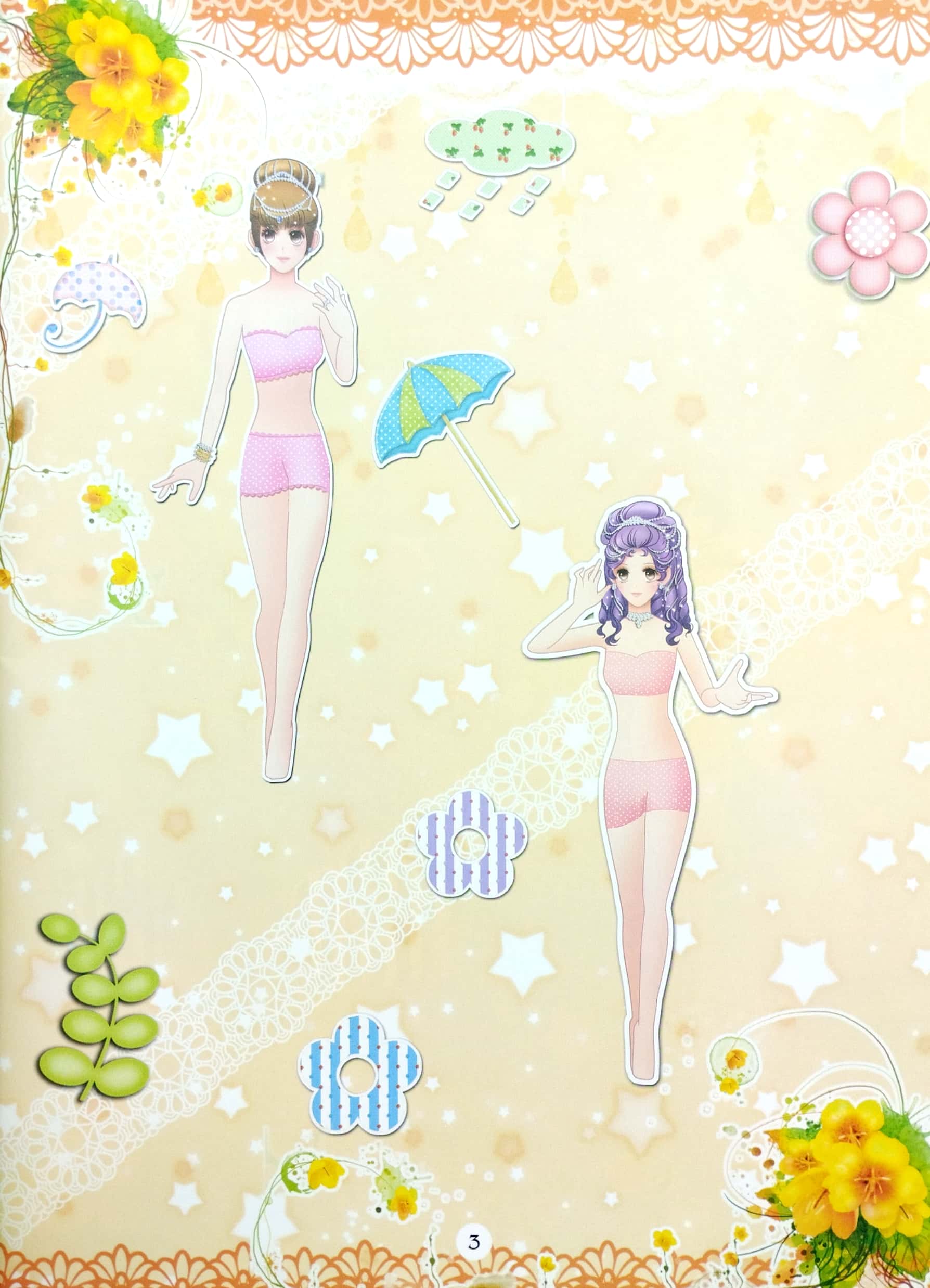 bộ dán hình trang phục công chúa 6 - công chúa kiêu sa