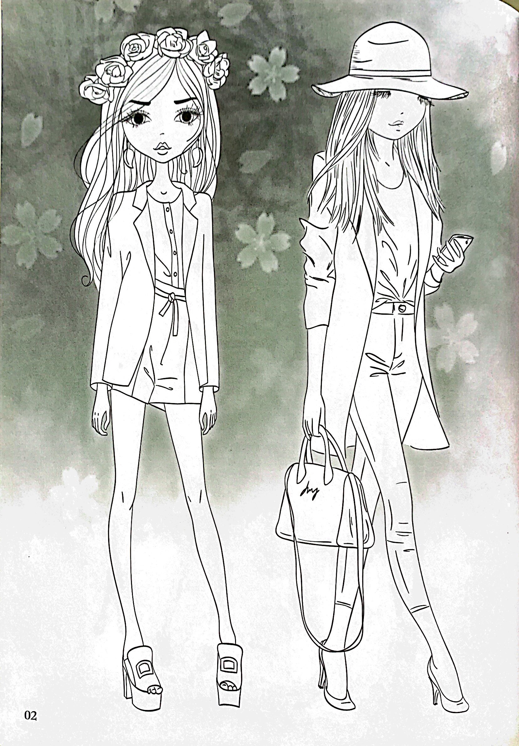 bộ dán hình và tô màu - fashion nhà thiết kế thời trang 1