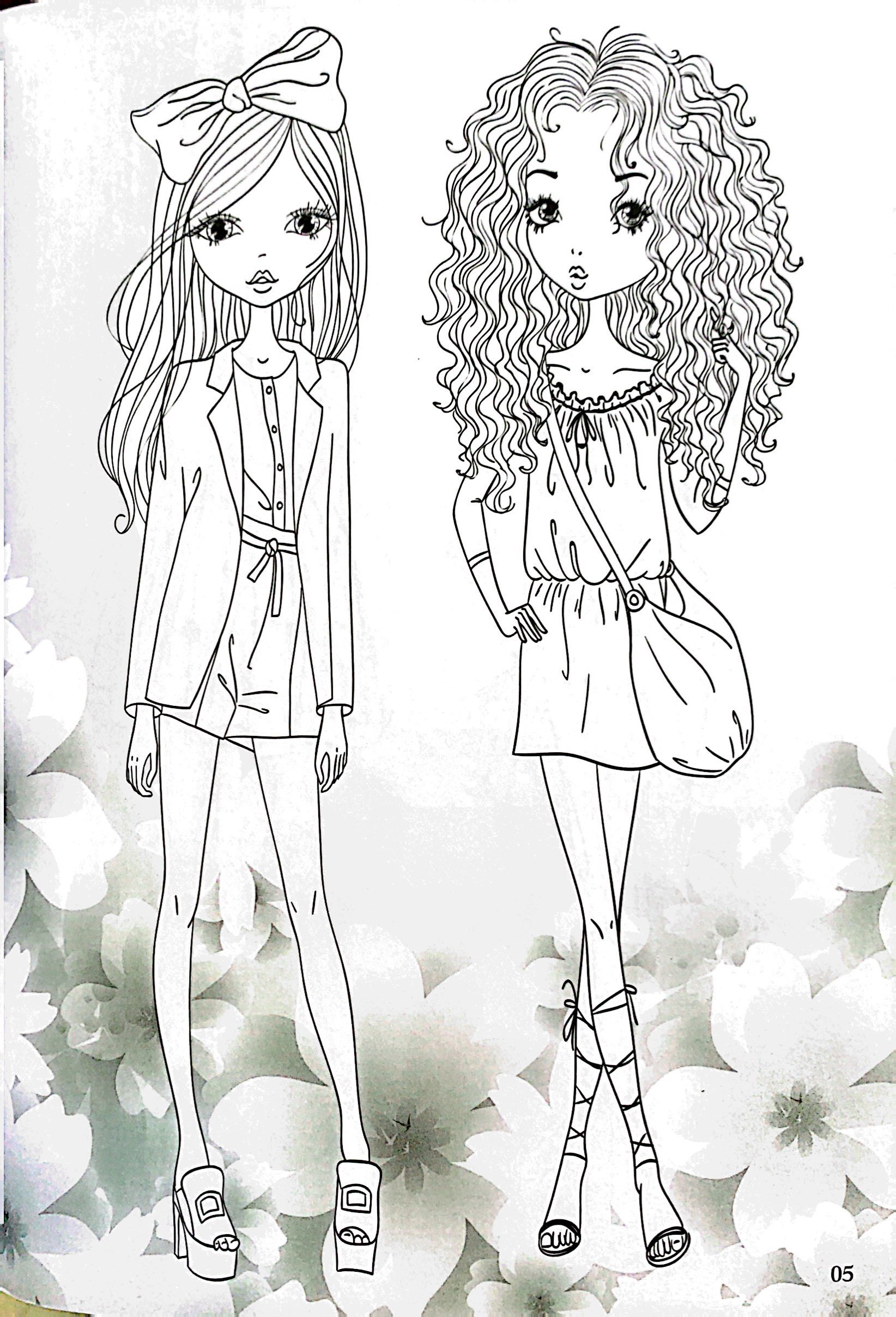 bộ dán hình và tô màu - fashion nhà thiết kế thời trang 1