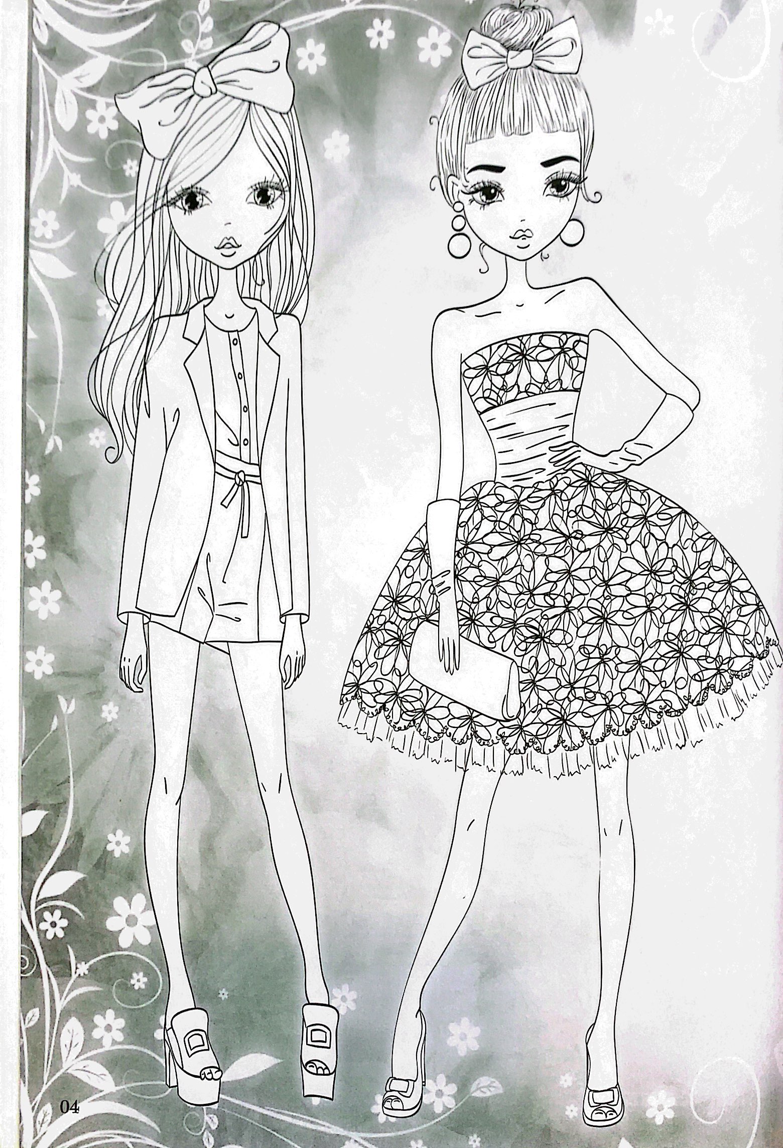 bộ dán hình và tô màu - fashion nhà thiết kế thời trang 3