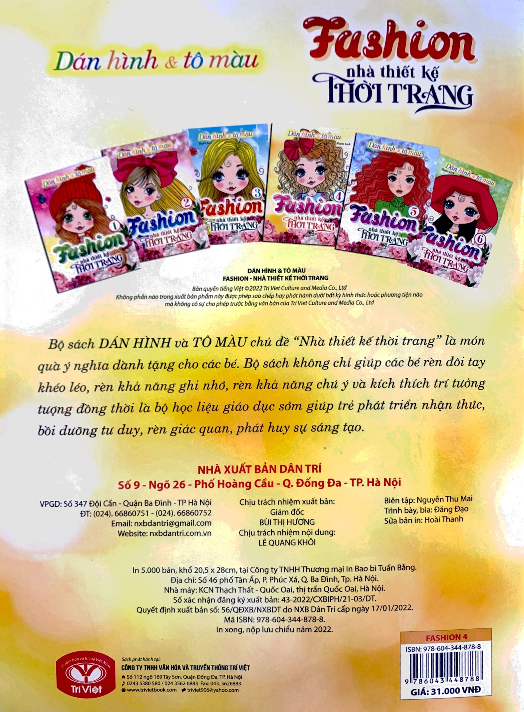 bộ dán hình và tô màu - fashion nhà thiết kế thời trang 4