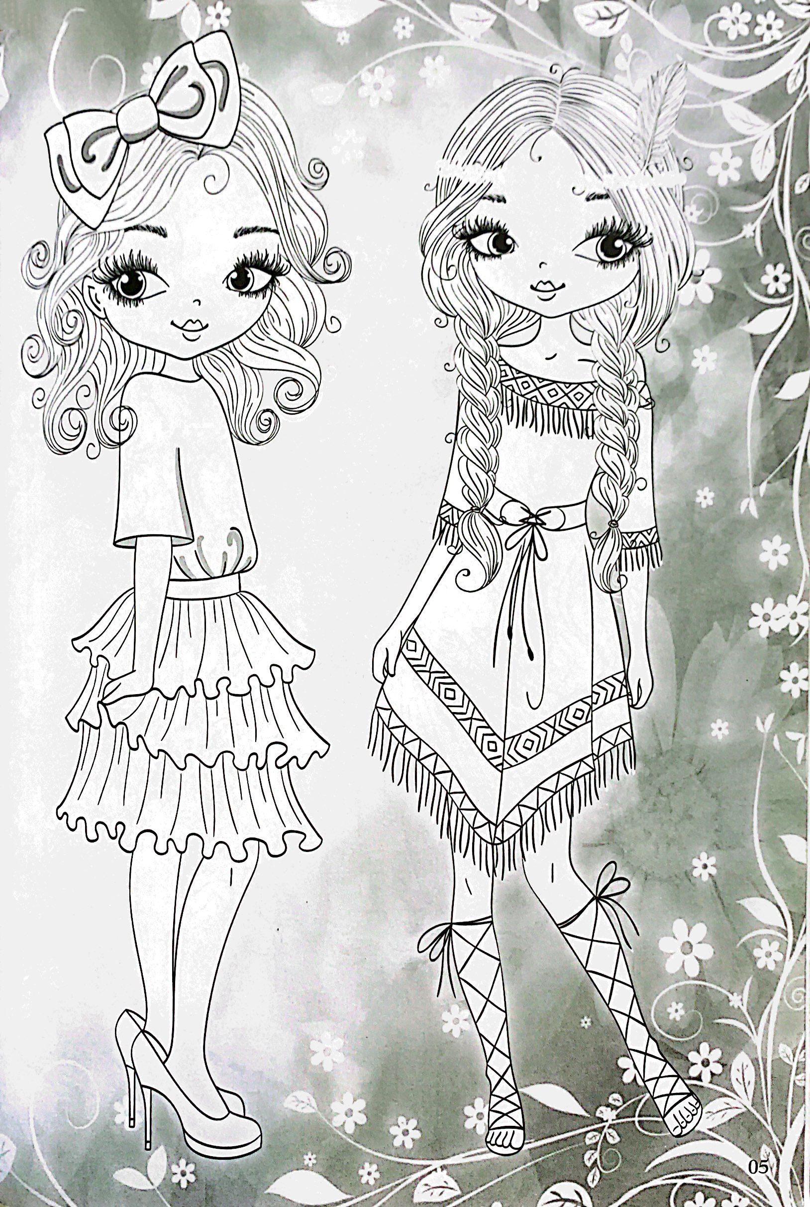 bộ dán hình và tô màu - fashion nhà thiết kế thời trang 5