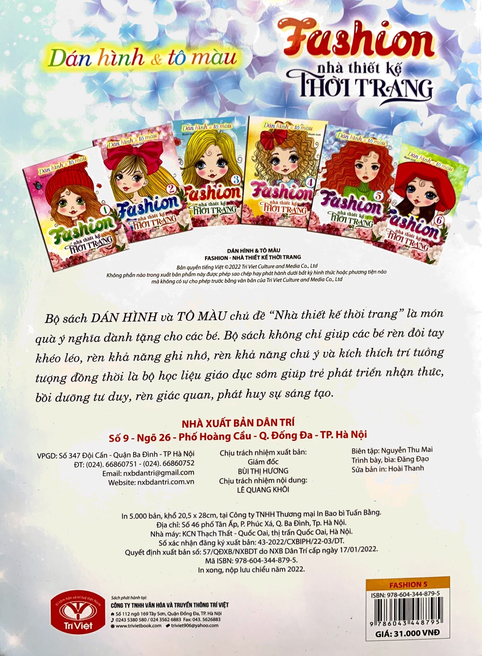 bộ dán hình và tô màu - fashion nhà thiết kế thời trang 5