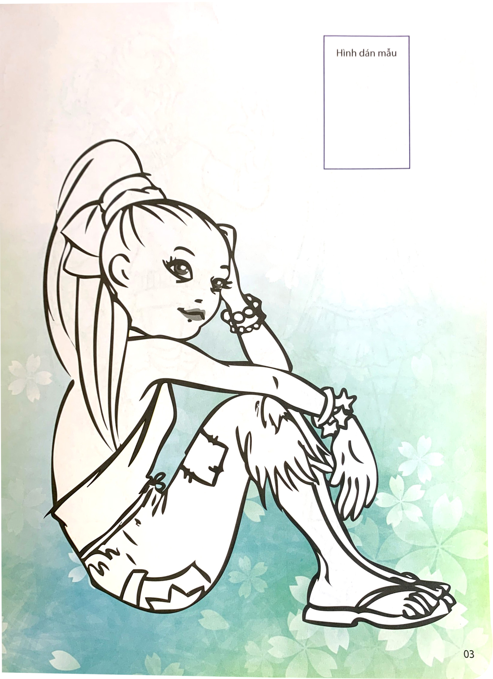 bộ dán hình và tô màu sticker - girl fashion - nhà thiết kế tài ba - tập 4