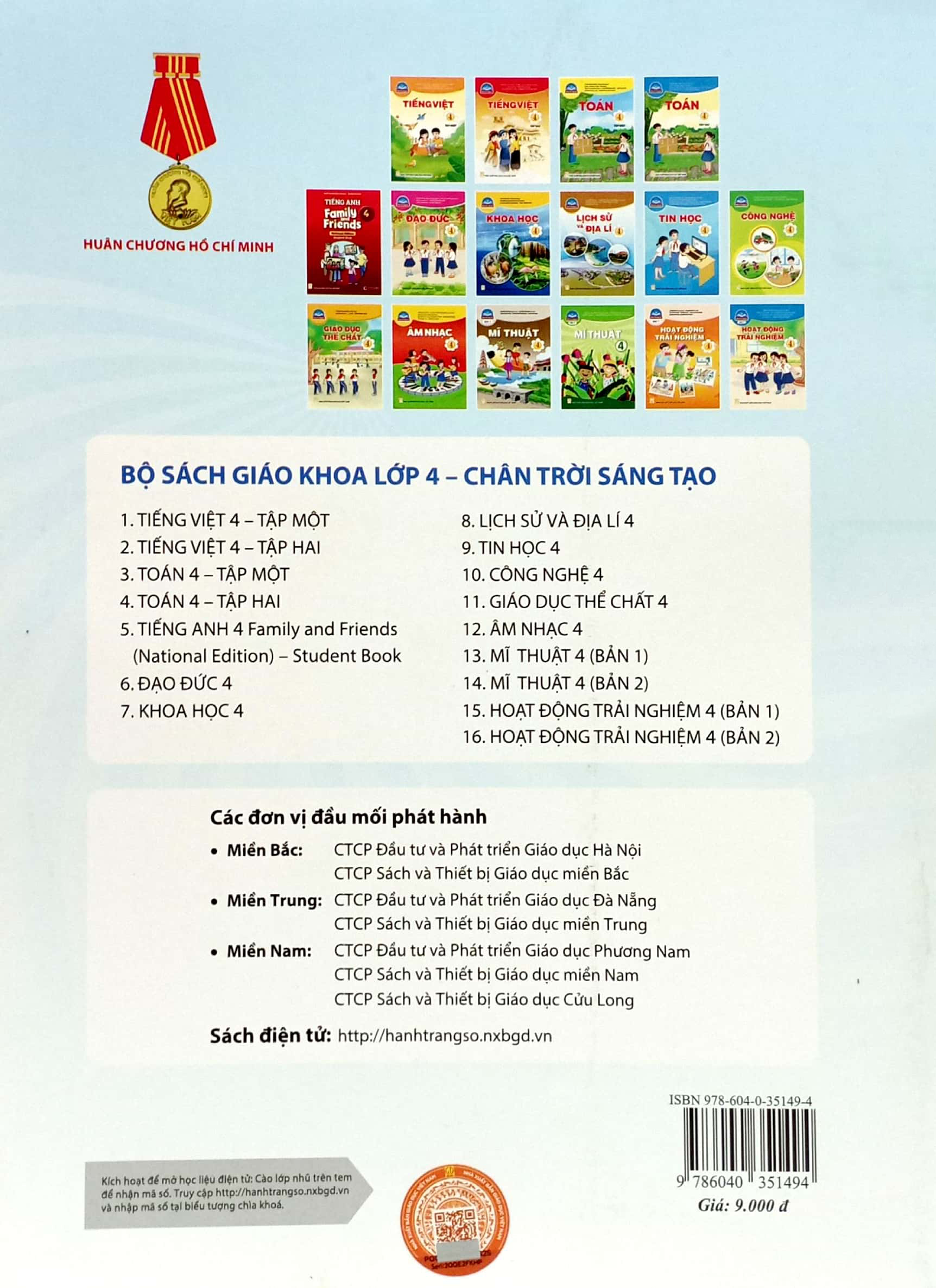 bộ đạo đức 4 (chân trời sáng tạo) (chuẩn)