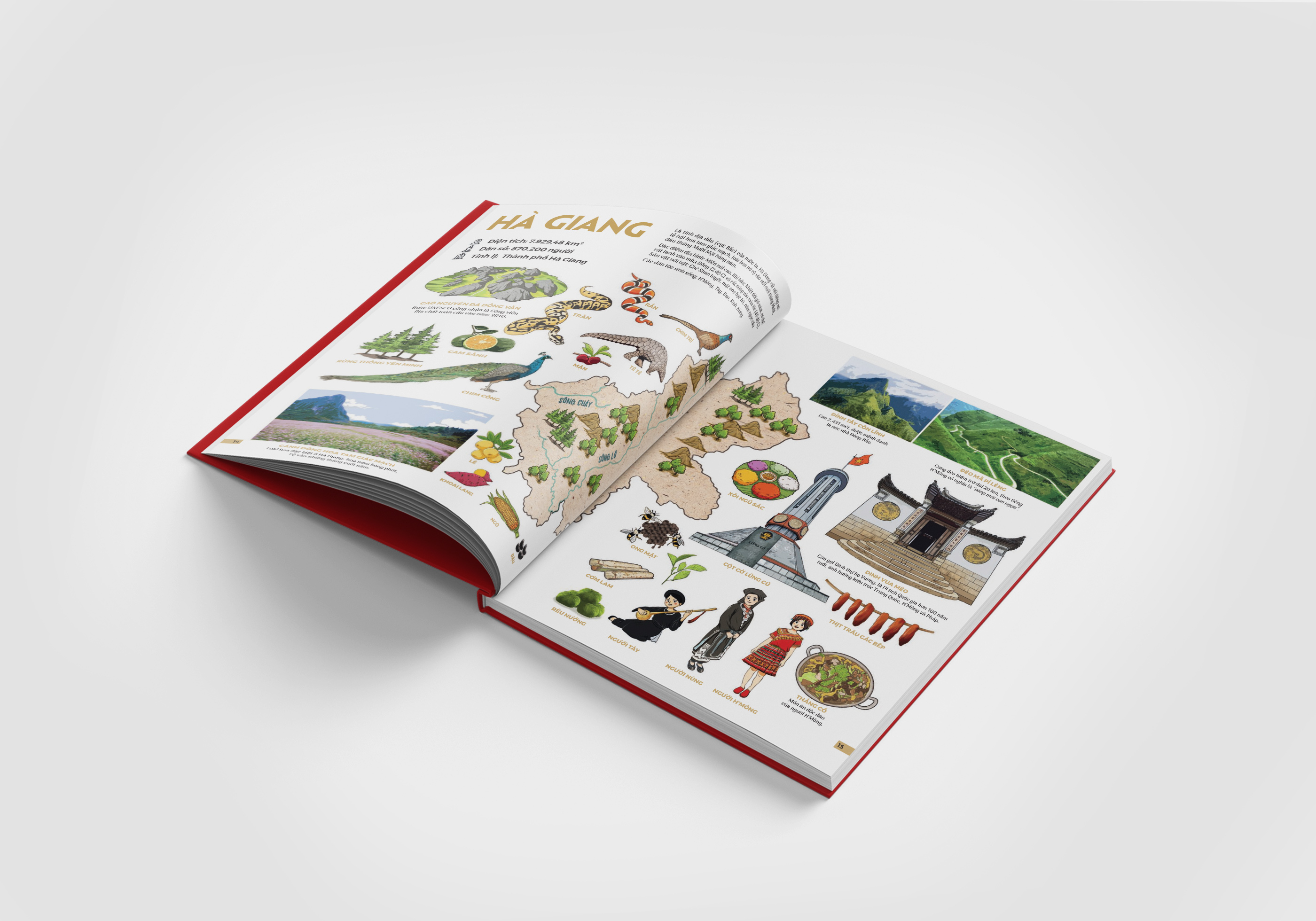 Bo
						
										
										Dat Nuoc Gam Hoa - Atlas Viet Nam - An Ban Luu Dau 63 Tinh Thanh - Bia Cung