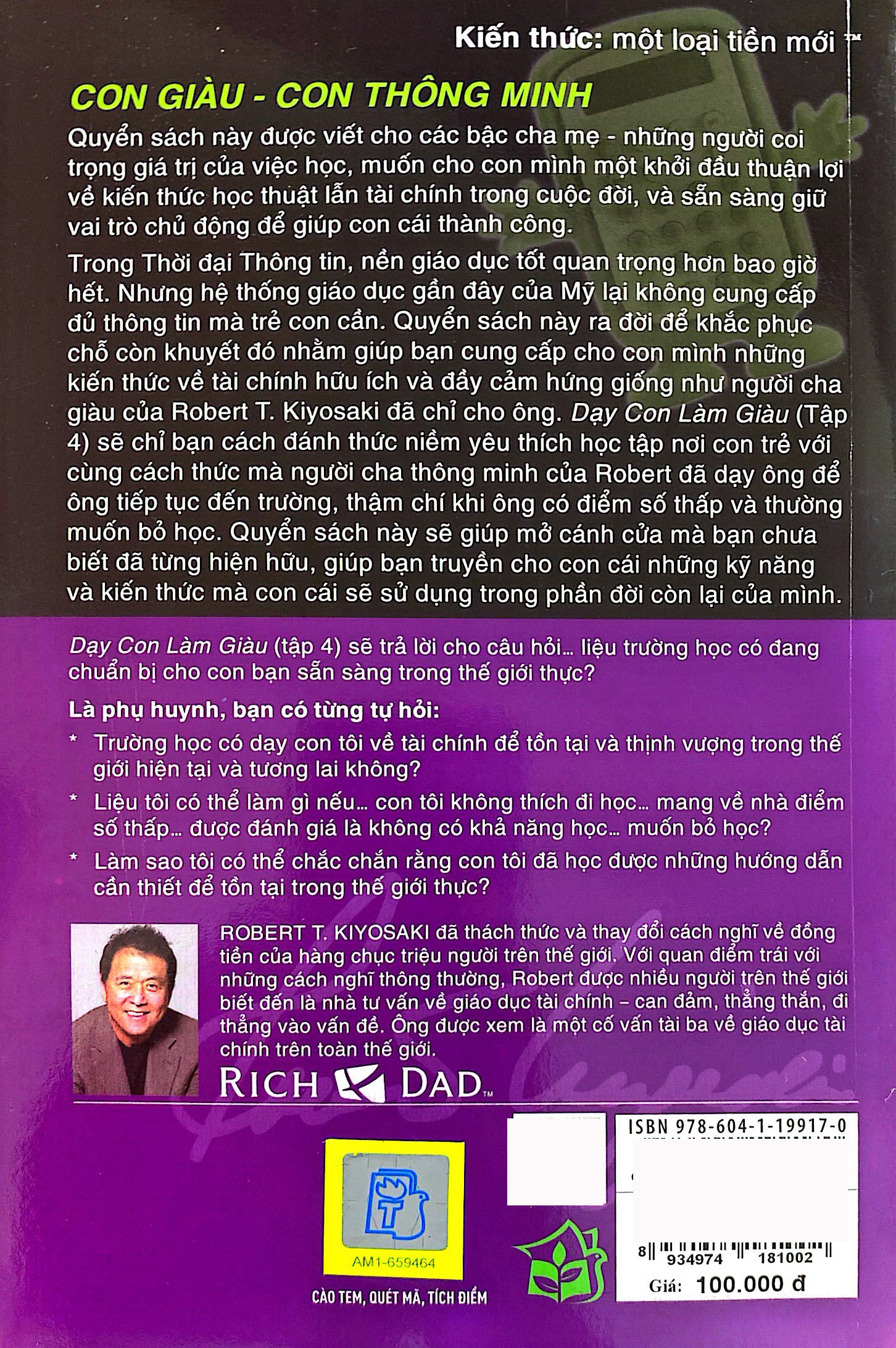 bộ dạy con làm giàu 4 - con giàu con thông minh - để có khởi đầu thuận lợi về tài chính (tái bản 2022)