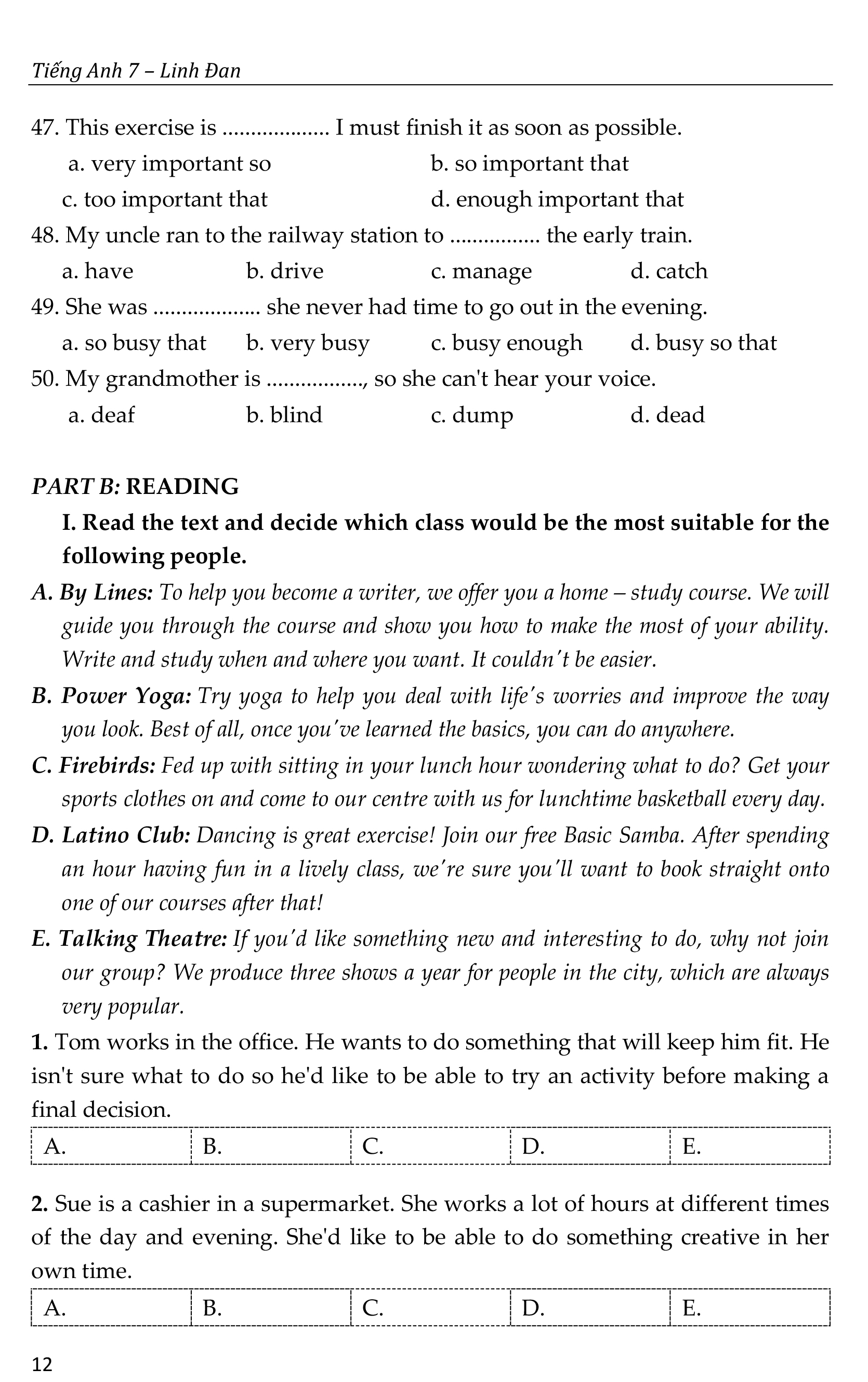 bộ đề bồi dưỡng học sinh giỏi tiếng anh toàn diện lớp 7