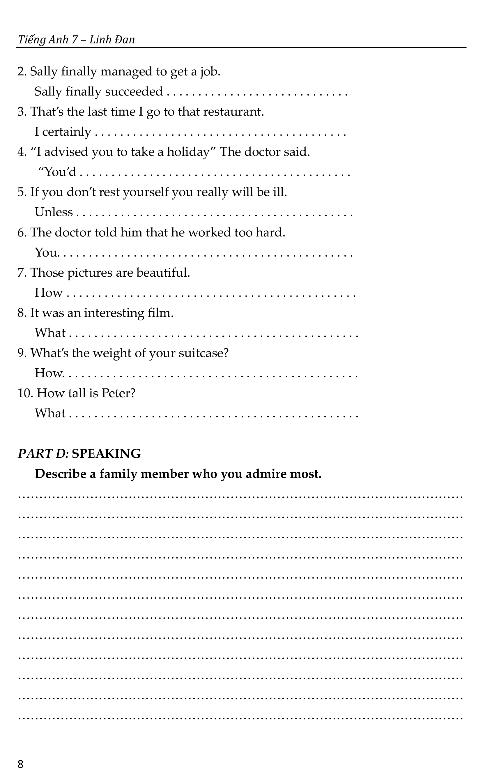 bộ đề bồi dưỡng học sinh giỏi tiếng anh toàn diện lớp 7