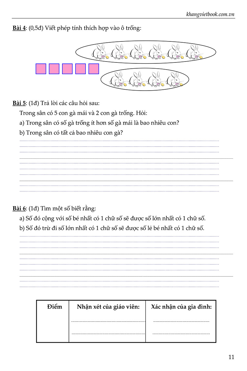 bộ đề kiểm tra đánh giá năng lực học sinh lớp 1 (biên soạn theo chương trình sách giáo khoa mới)