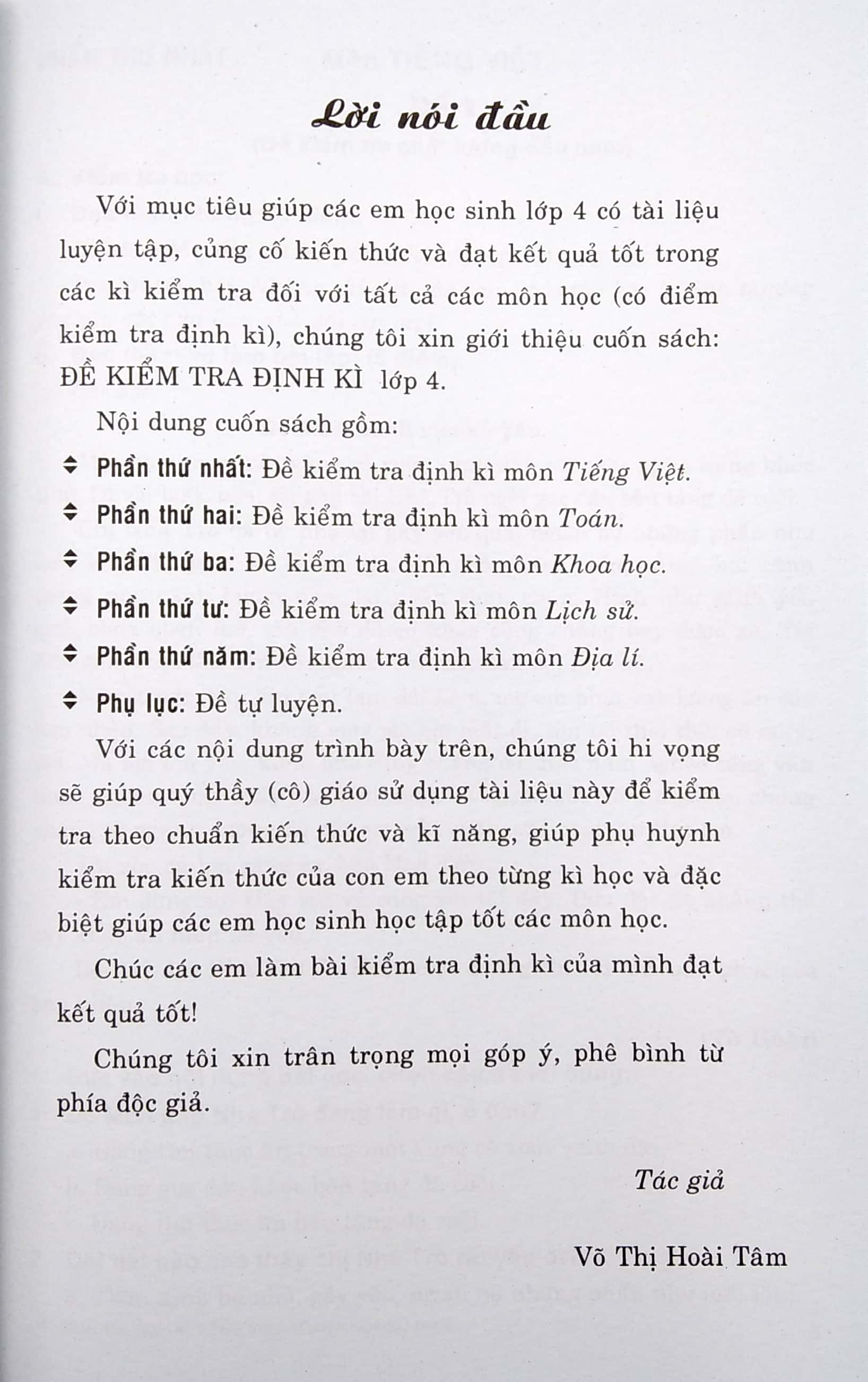 bộ đề kiểm tra định kì tiếng việt - toán - khoa học - lịch sử - địa lí 4