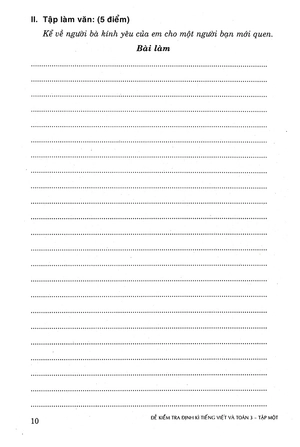 bộ đề kiểm tra định kì tiếng việt và toán - lớp 3 (tập 1)