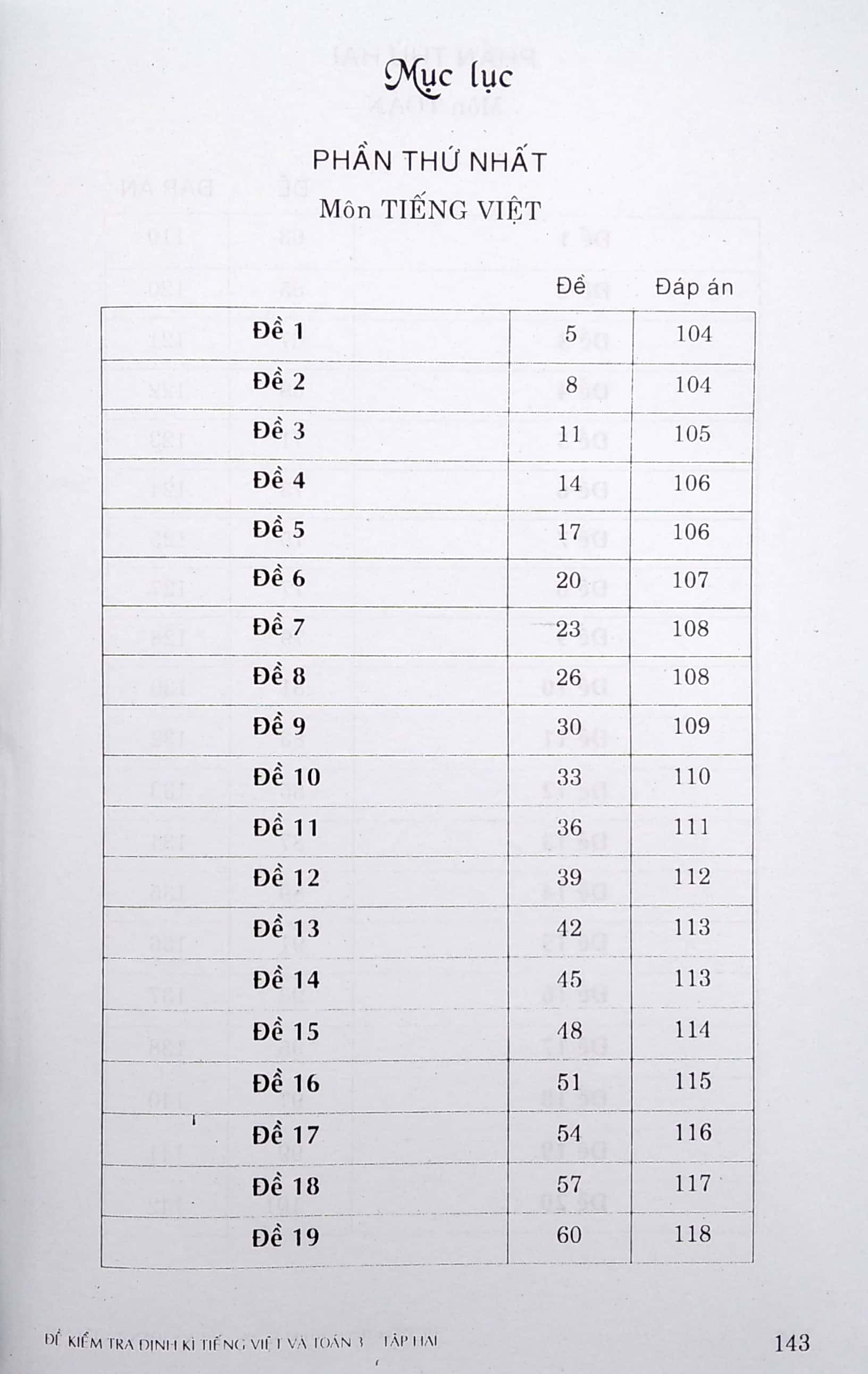 bộ đề kiểm tra định kì tiếng việt và toán lớp 3 - tập 2 (2019)