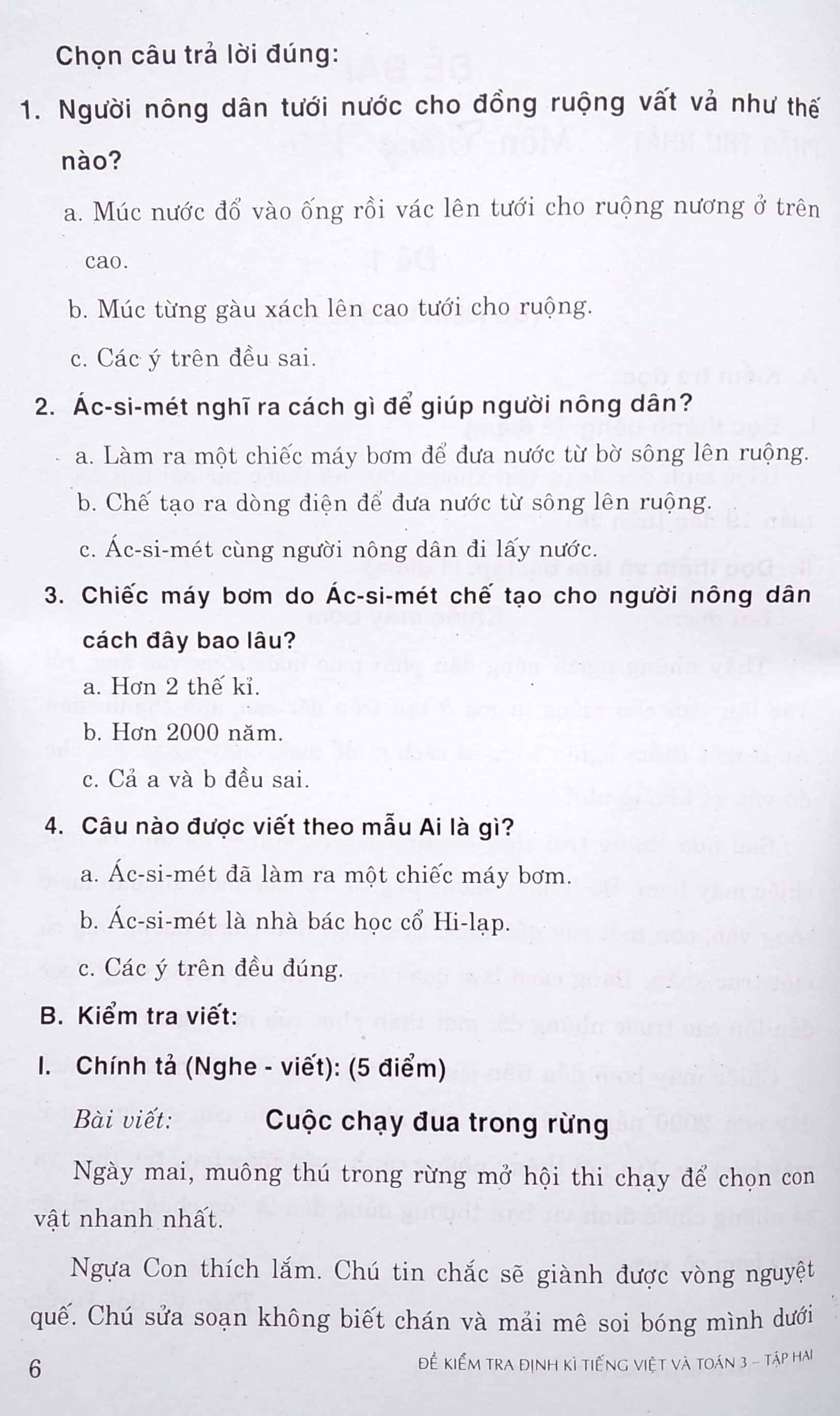 bộ đề kiểm tra định kì tiếng việt và toán lớp 3 - tập 2 (2019)