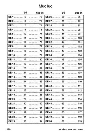 bộ đề kiểm tra định kì toán 3 - tập 1