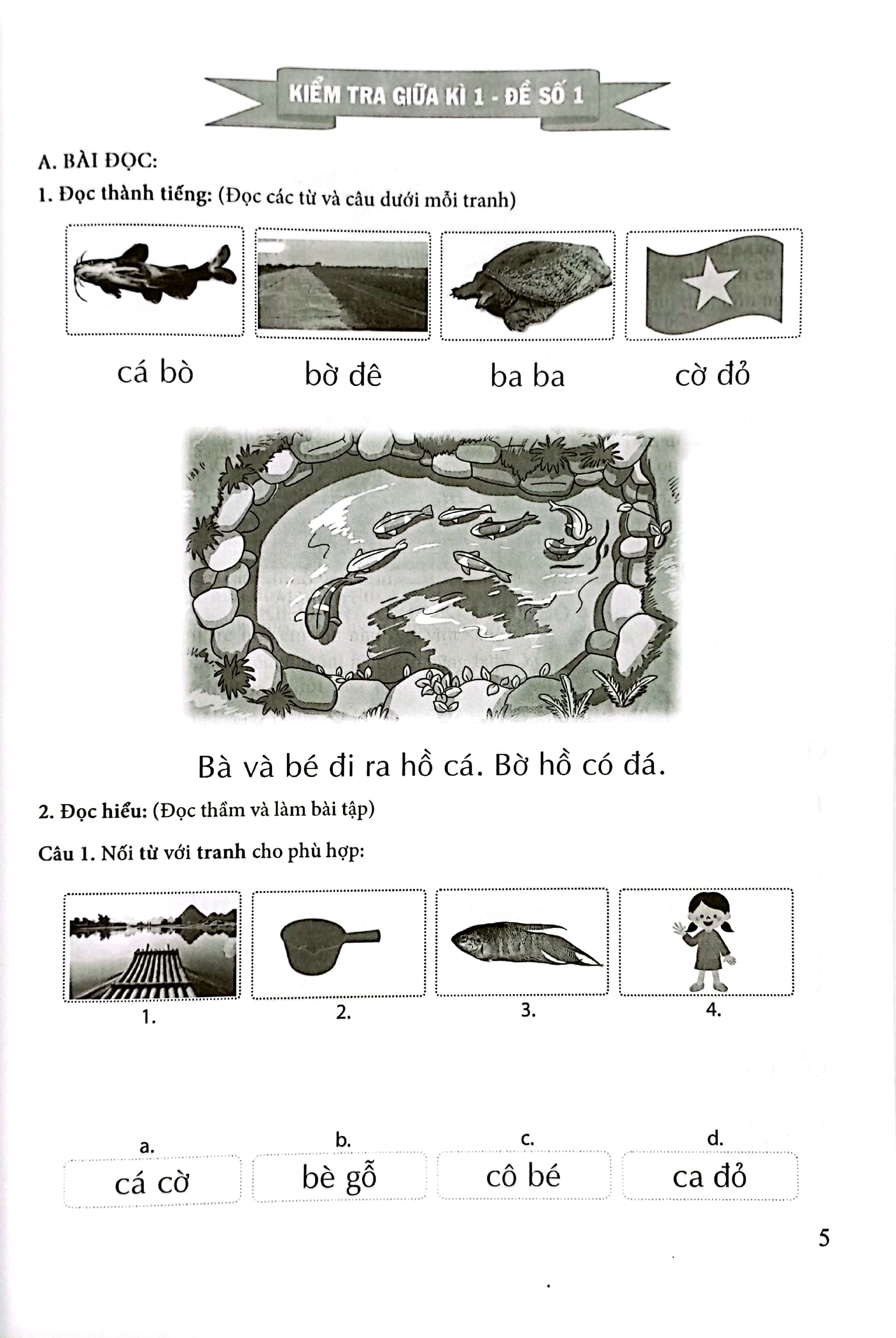 bộ đề kiểm tra môn tiếng việt lớp 1 (kn)