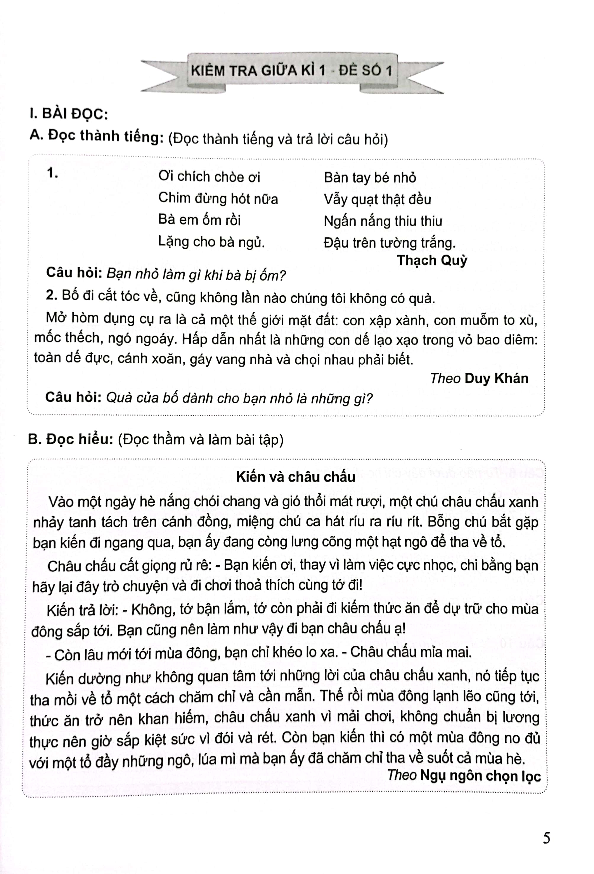 bộ đề kiểm tra môn tiếng việt lớp 2 (kn)