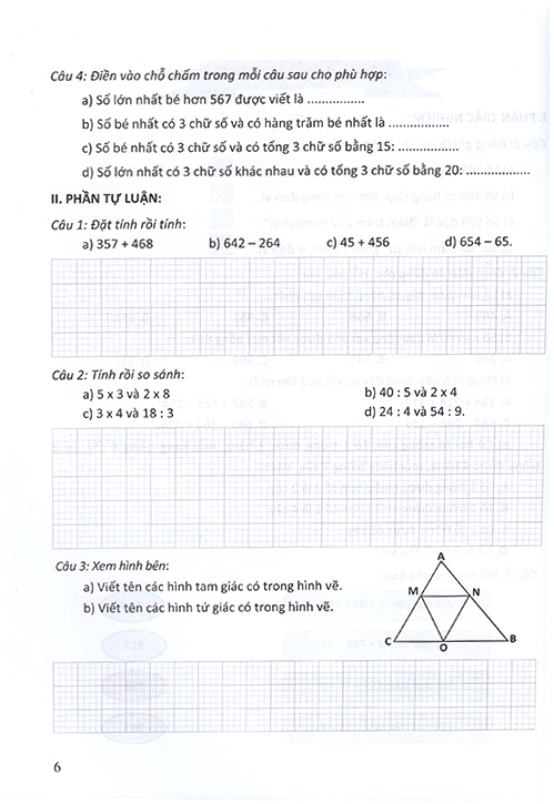 bộ đề kiểm tra môn toán - lớp 3 (kết nối)