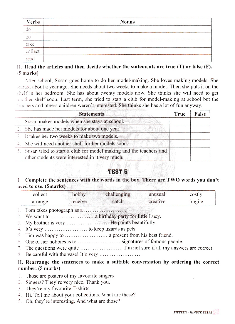 bộ đề kiểm tra tiếng anh 7