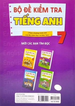 bộ đề kiểm tra tiếng anh 7 (theo chương trình mới của bộ giáo dục và đào tạo)