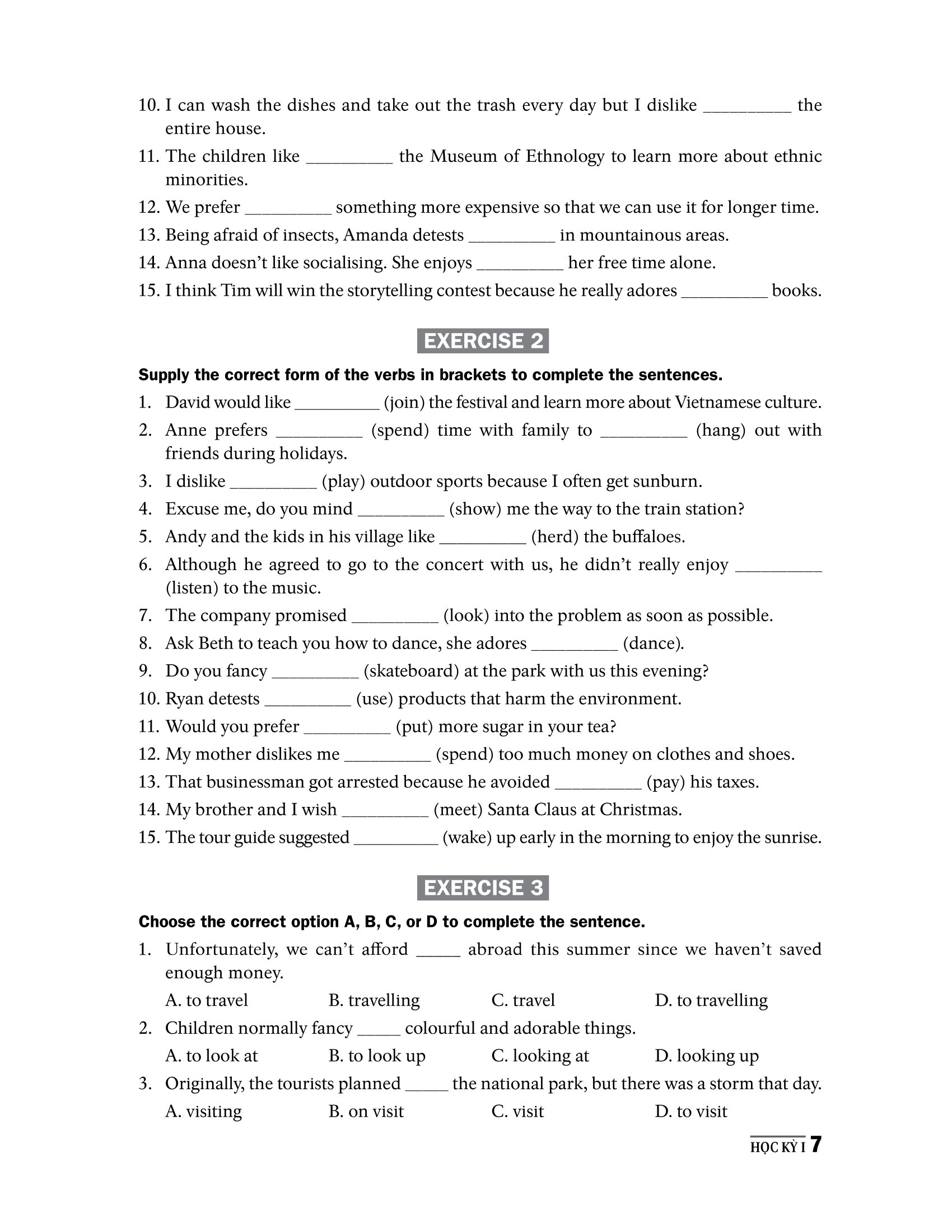 bộ đề kiểm tra tiếng anh 8 (chương trình thí điểm)