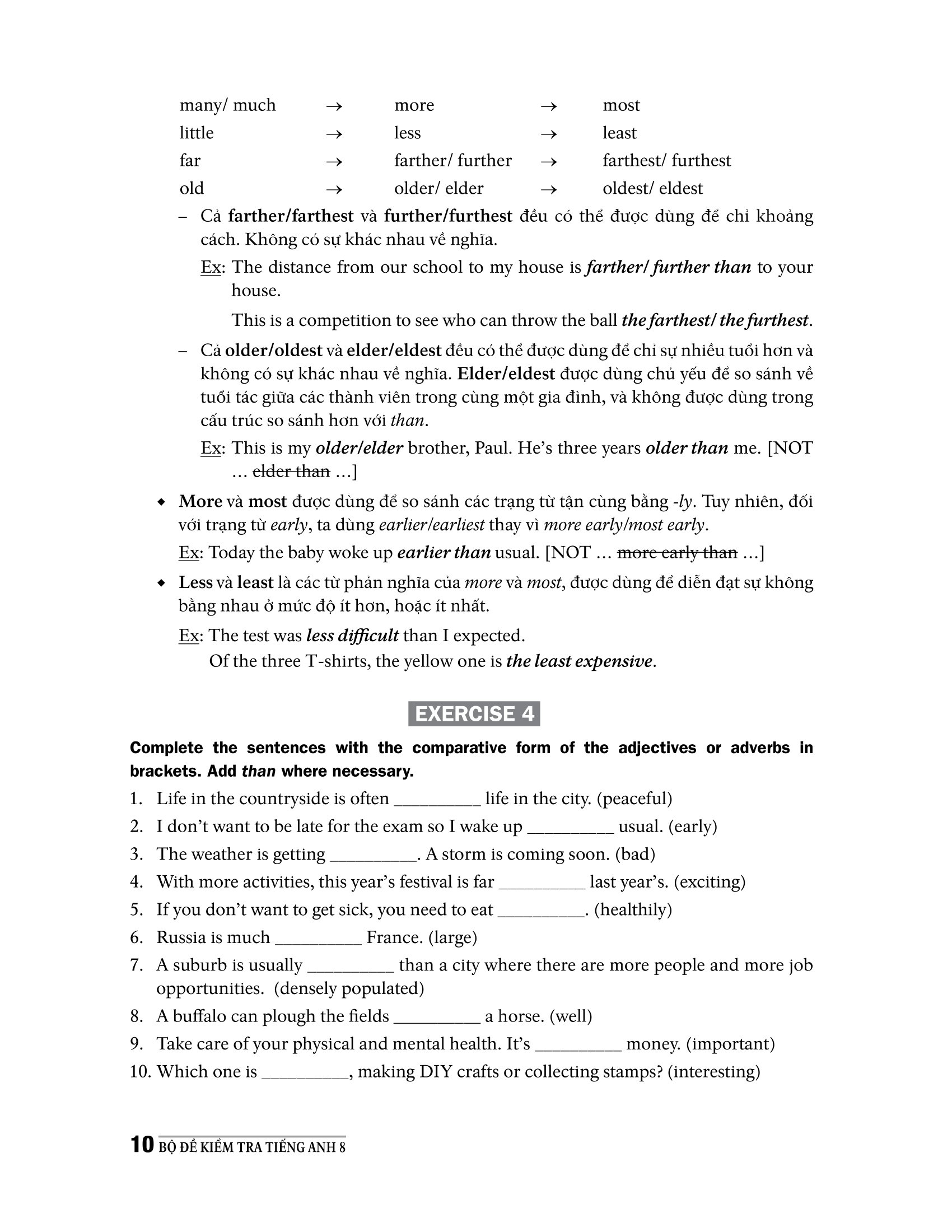 bộ đề kiểm tra tiếng anh 8 (chương trình thí điểm)