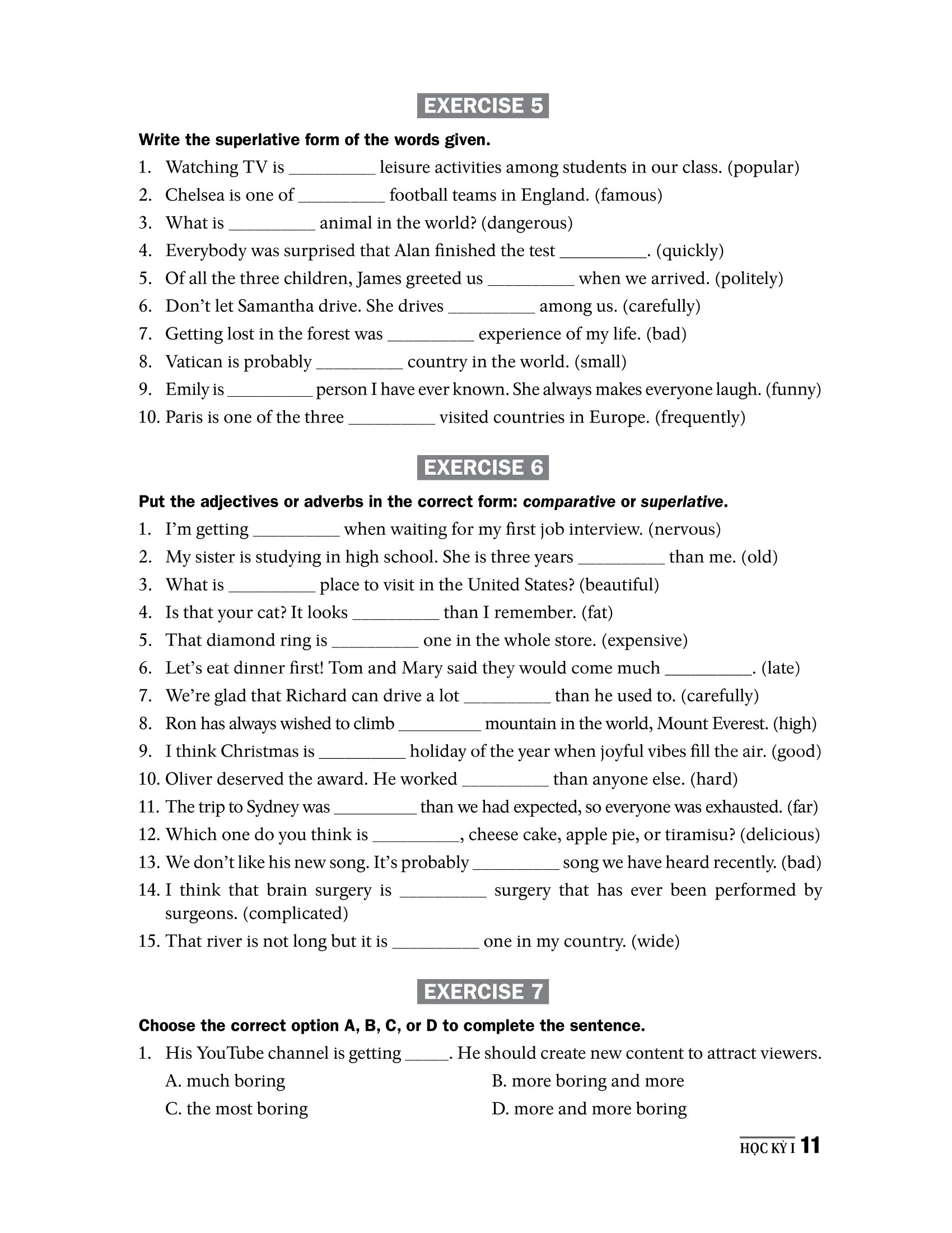 bộ đề kiểm tra tiếng anh 8 (chương trình thí điểm)