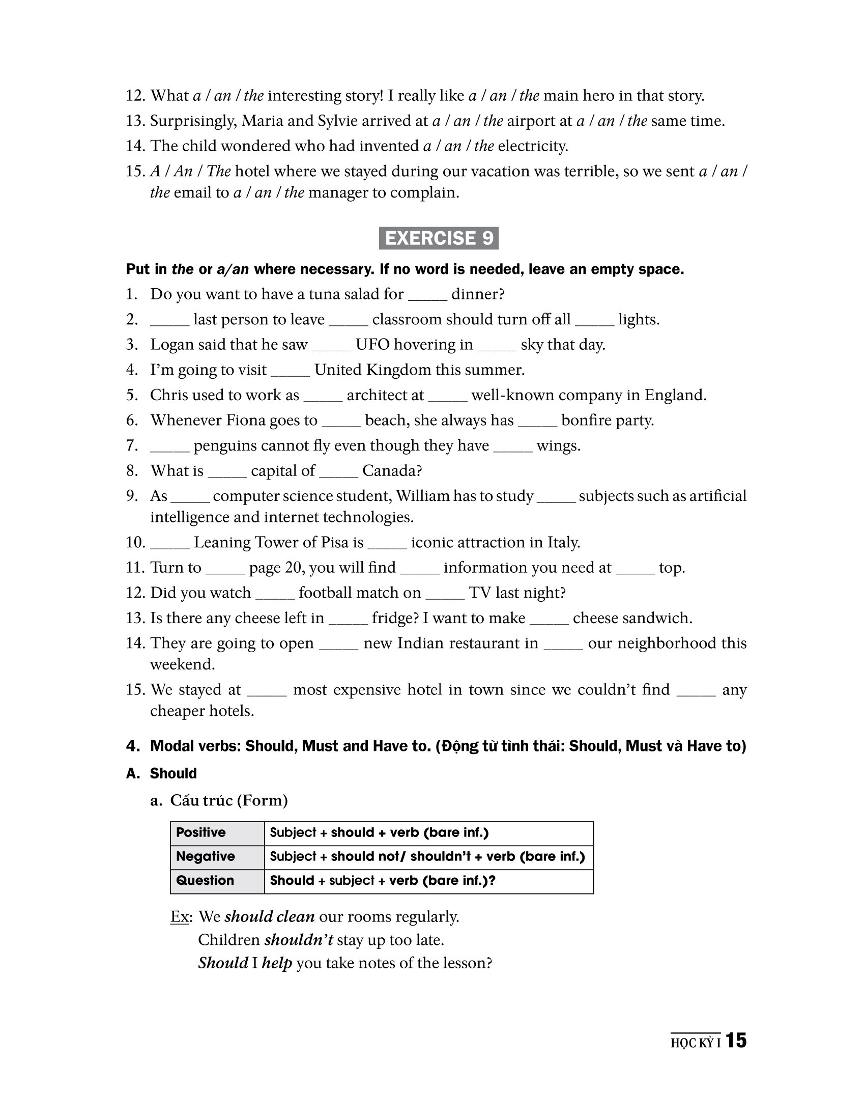 bộ đề kiểm tra tiếng anh 8 (chương trình thí điểm)